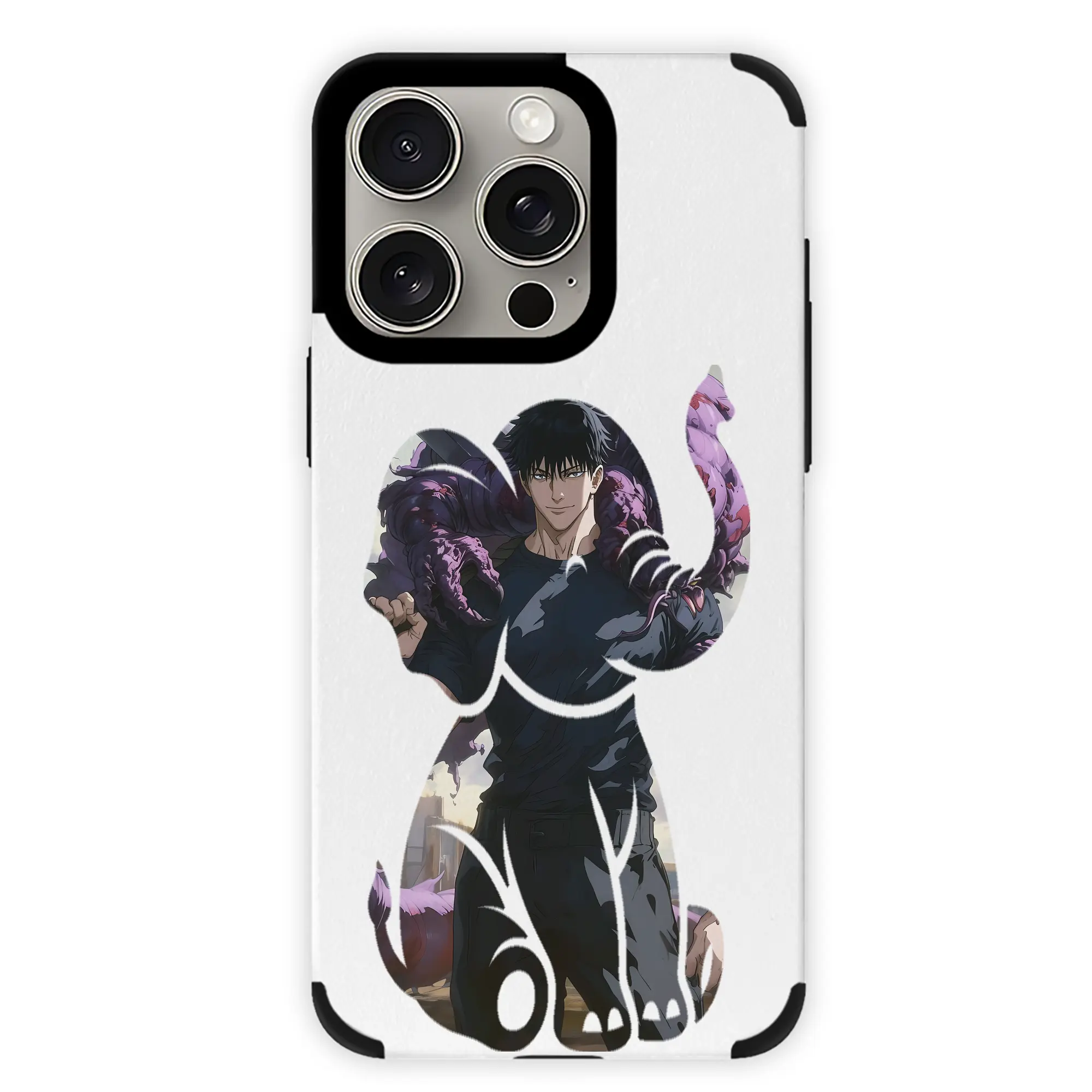 呪術廻戦 グッズ,伏黒 甚爾 - IPhone15ProMax対応 ・ PUレザースマホケース ・ 耐衝撃 ・ 黄変防止 ・ 360度全面保護 ・ 柔らか手触り ・ 3D立体ボタン