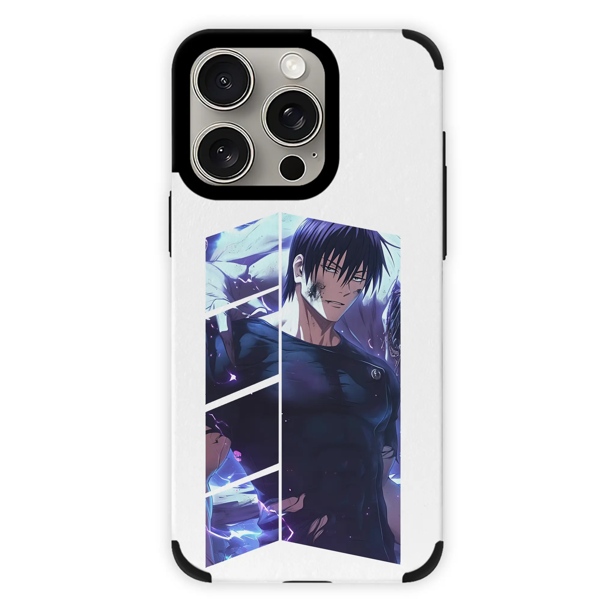 呪術廻戦 グッズ,伏黒 甚爾 - IPhone15ProMax対応 ・ PUレザースマホケース ・ 耐衝撃 ・ 黄変防止 ・ 360度全面保護 ・ 柔らか手触り ・ 3D立体ボタン