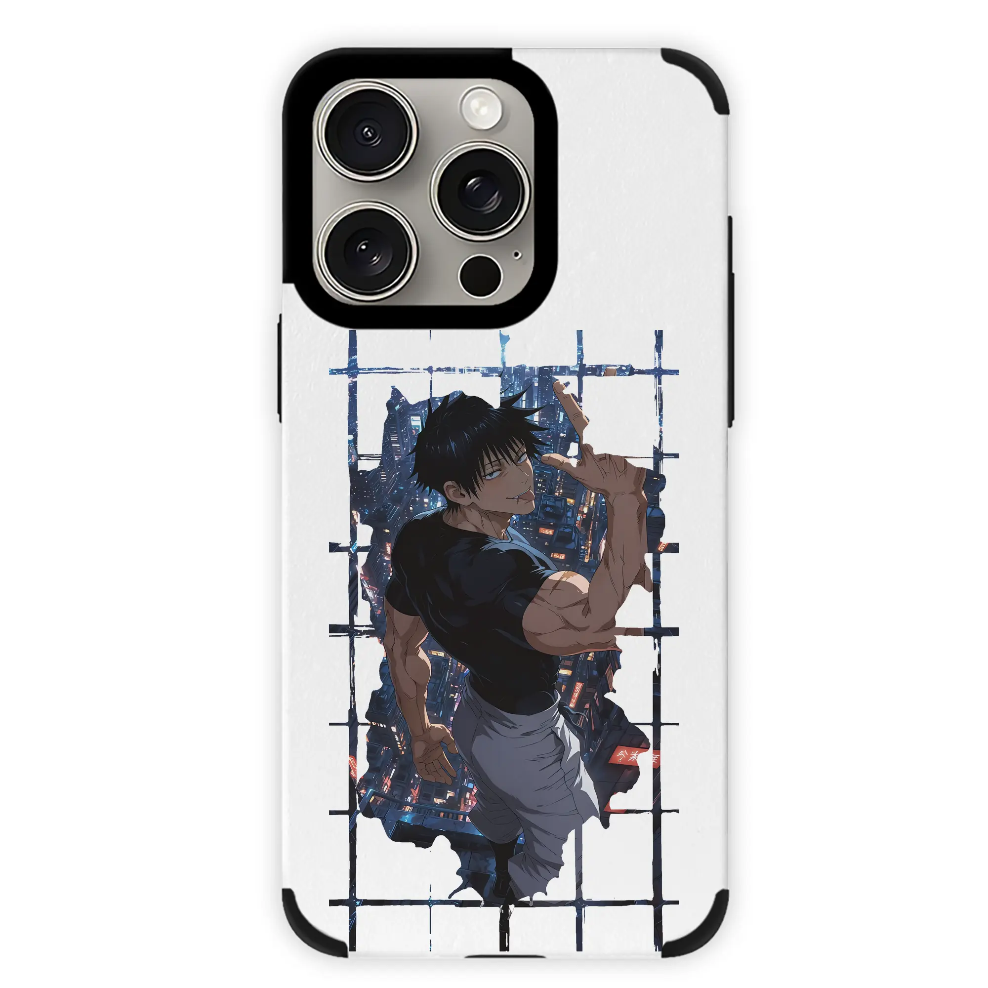 呪術廻戦 グッズ,伏黒 甚爾 - IPhone15ProMax対応 ・ PUレザースマホケース ・ 耐衝撃 ・ 黄変防止 ・ 360度全面保護 ・ 柔らか手触り ・ 3D立体ボタン