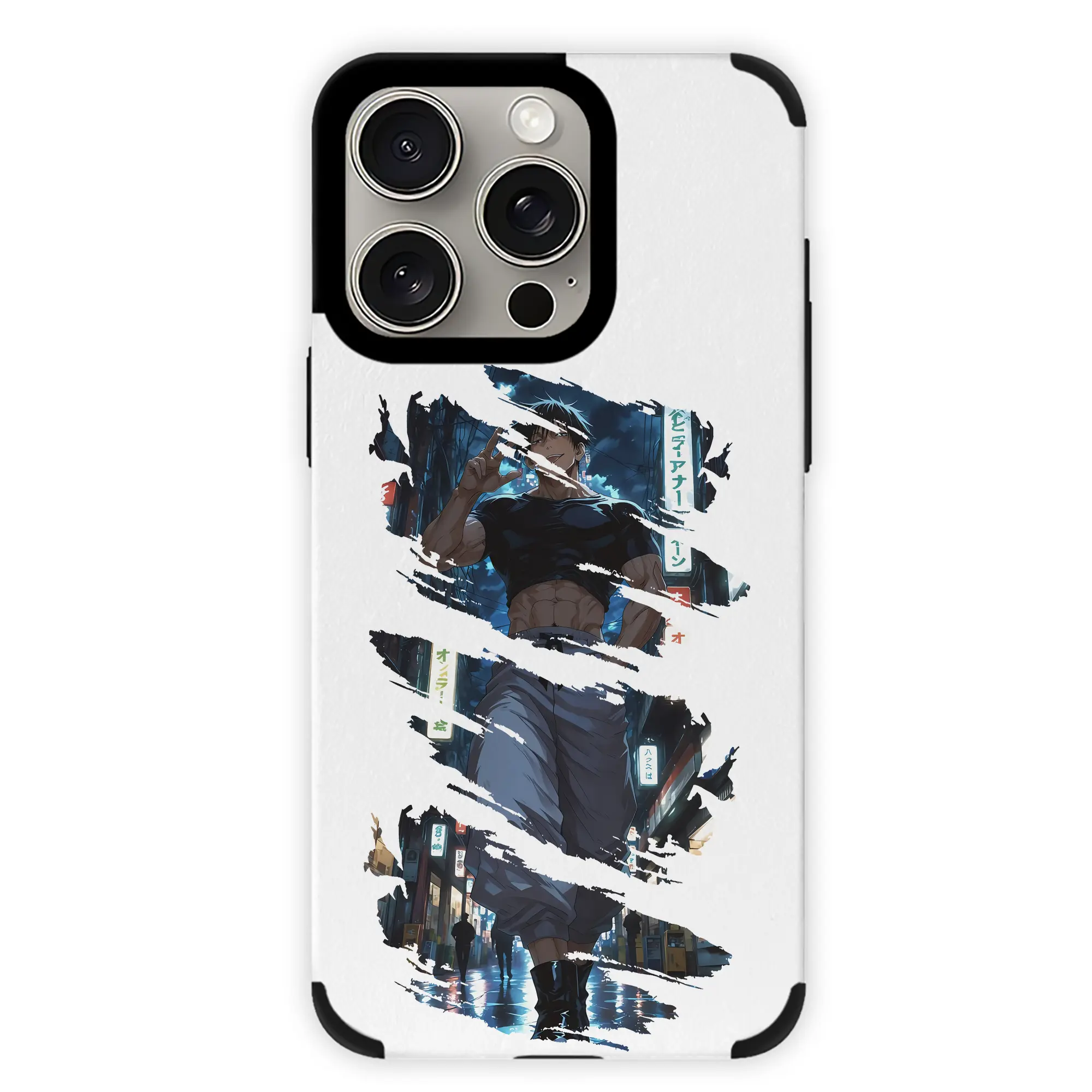 呪術廻戦 グッズ,伏黒 甚爾 - IPhone15ProMax対応 ・ PUレザースマホケース ・ 耐衝撃 ・ 黄変防止 ・ 360度全面保護 ・ 柔らか手触り ・ 3D立体ボタン