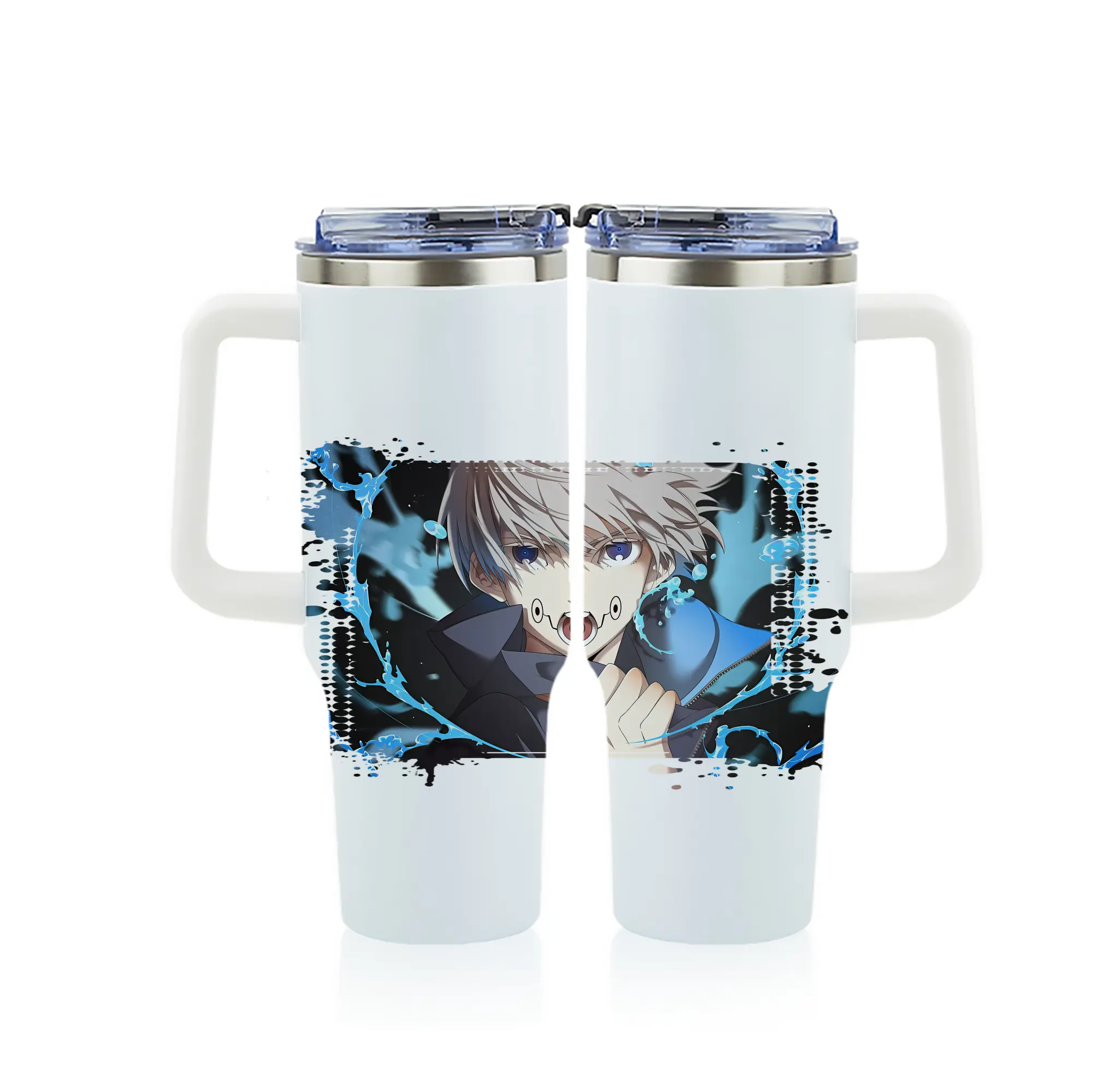 呪術廻戦 グッズ,狗巻 棘 - 1200mL フルプリント車用タンブラー ・ 304ステンレス 内側 ・ 201ステンレス 外側 ・ 保温 保冷 ・ 通勤 ドライブ アウトドア用