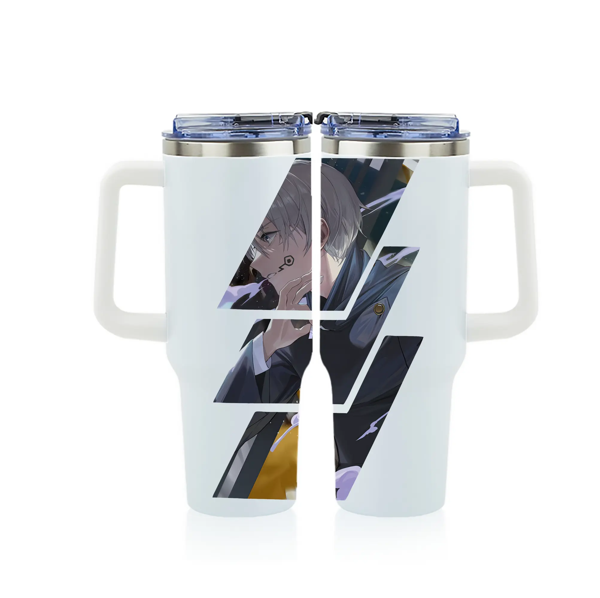 呪術廻戦 グッズ,狗巻 棘 - 1200mL フルプリント車用タンブラー ・ 304ステンレス 内側 ・ 201ステンレス 外側 ・ 保温 保冷 ・ 通勤 ドライブ アウトドア用