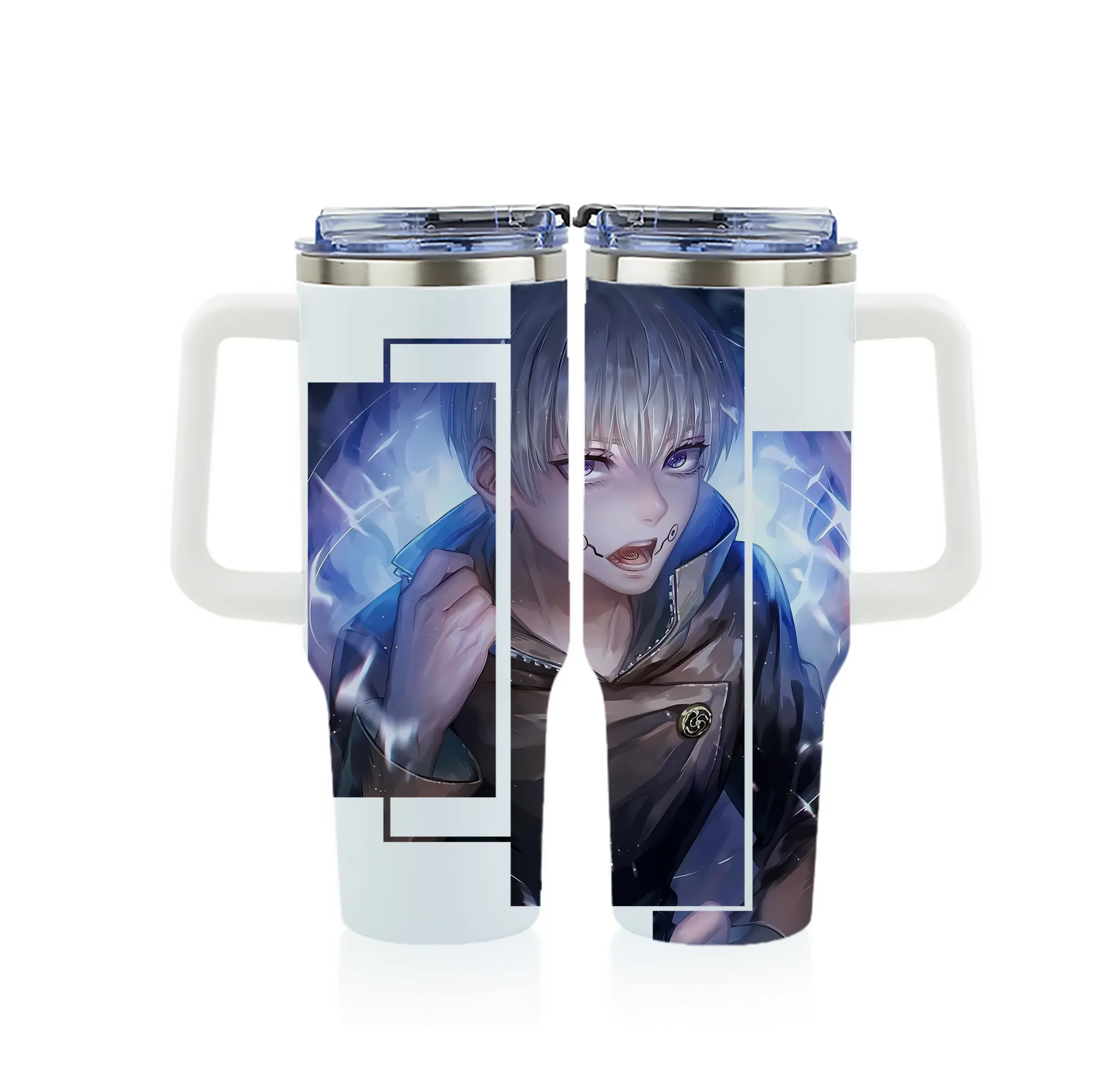 呪術廻戦 グッズ,狗巻 棘 - 1200mL フルプリント車用タンブラー ・ 304ステンレス 内側 ・ 201ステンレス 外側 ・ 保温 保冷 ・ 通勤 ドライブ アウトドア用