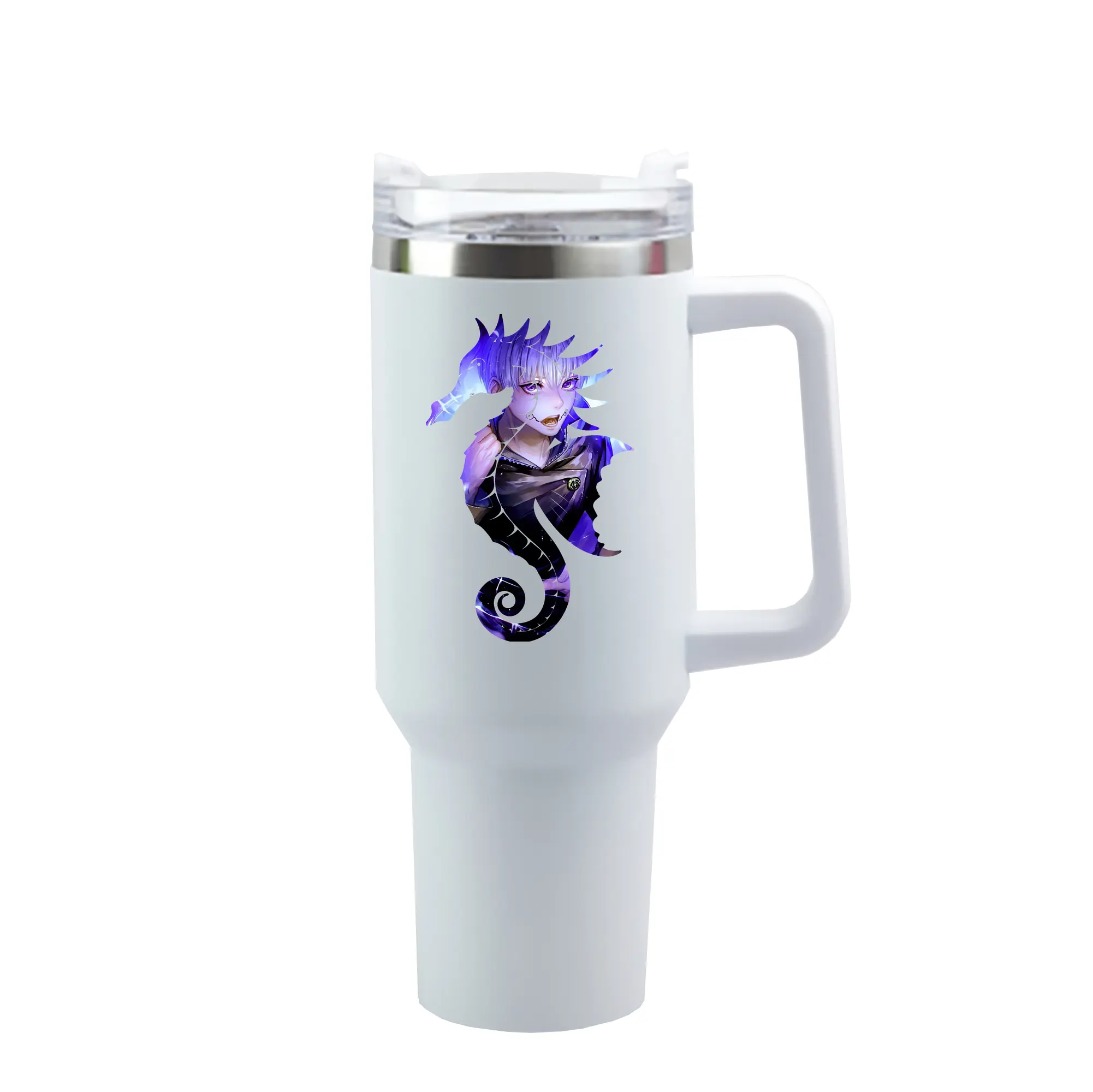 呪術廻戦 グッズ,狗巻 棘 - 1200mL 車用タンブラー ・ クリスタルステッカー ・ 304ステンレス 内側 ・ 201ステンレス 外側 ・ 保温 保冷 ・ ハンドル＆ストロー付き ・ 通勤 ドライブ アウトドア用