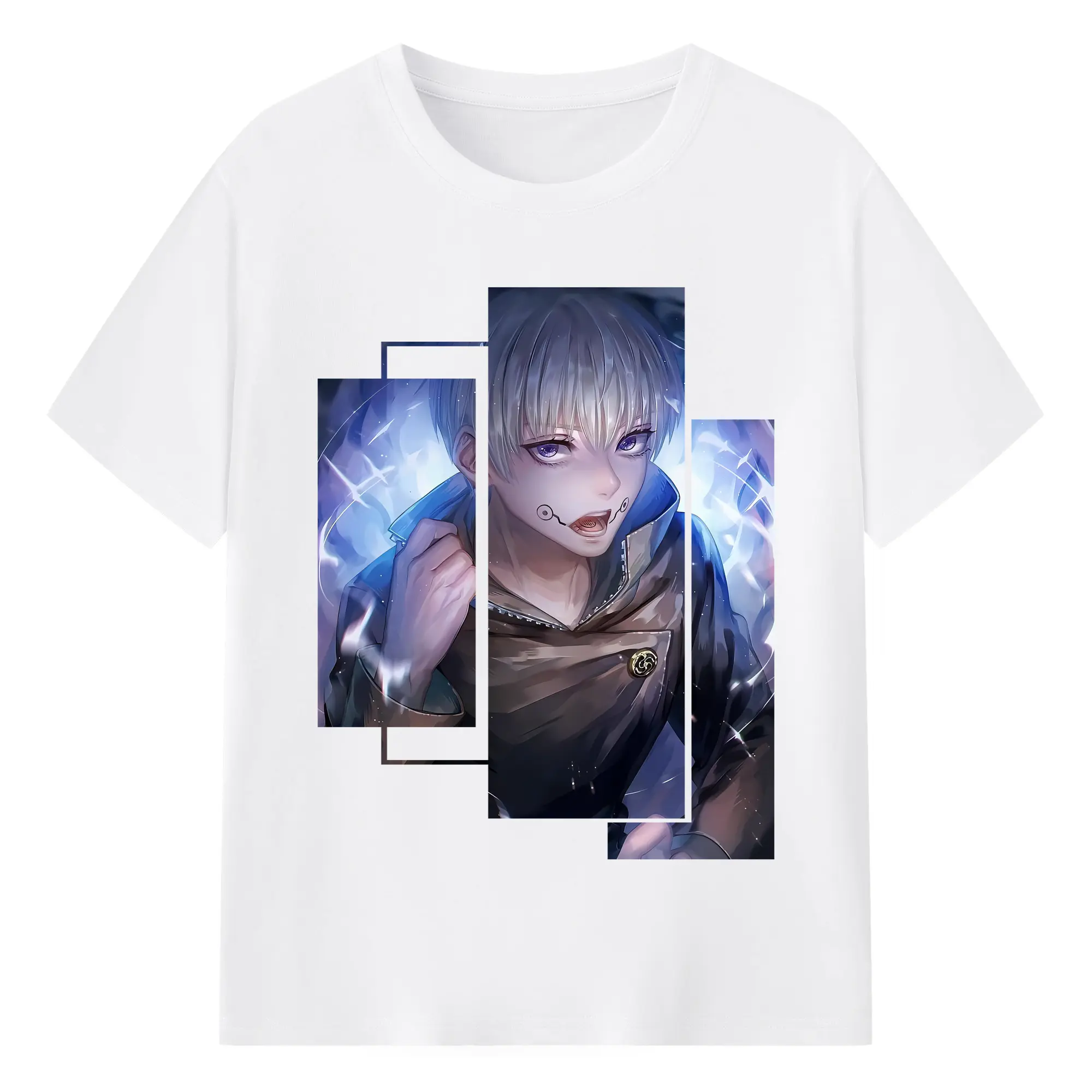 呪術廻戦 グッズ,狗巻 棘 - 綿100％ 半袖Tシャツ ・ フロントプリント ・ 快適 通気性 ・ 日常使い 散歩 スポーツ用