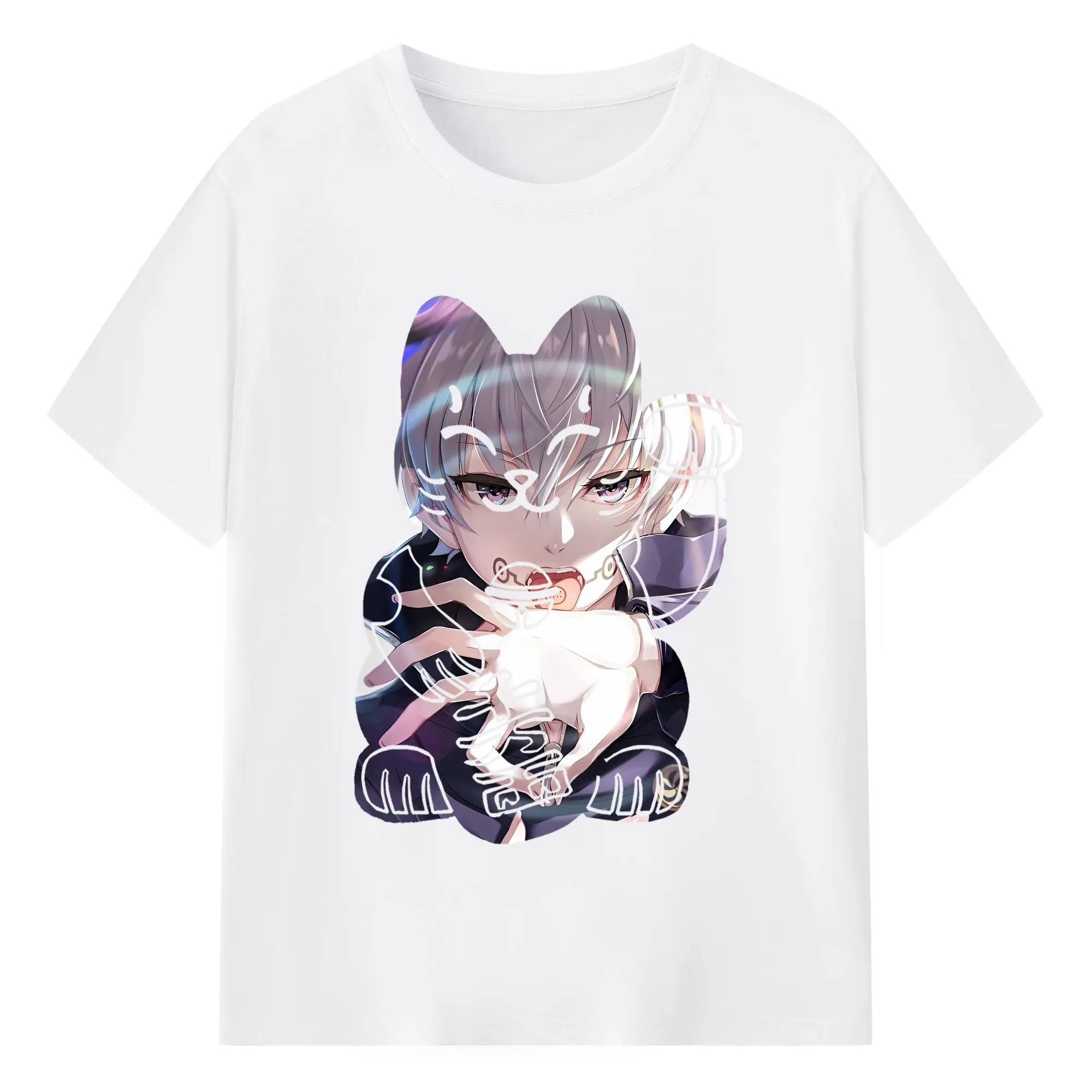 呪術廻戦 グッズ,狗巻 棘 - 綿100％ 半袖Tシャツ ・ フロントプリント ・ 快適 通気性 ・ 日常使い 散歩 スポーツ用