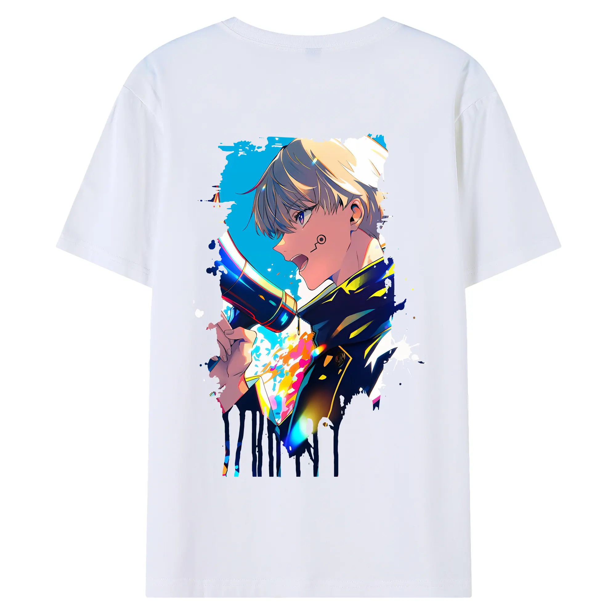 呪術廻戦 グッズ,狗巻 棘 - 綿100％ 半袖Tシャツ ・ バックプリント ・ 快適 通気性 ・ 日常使い 散歩 スポーツ用