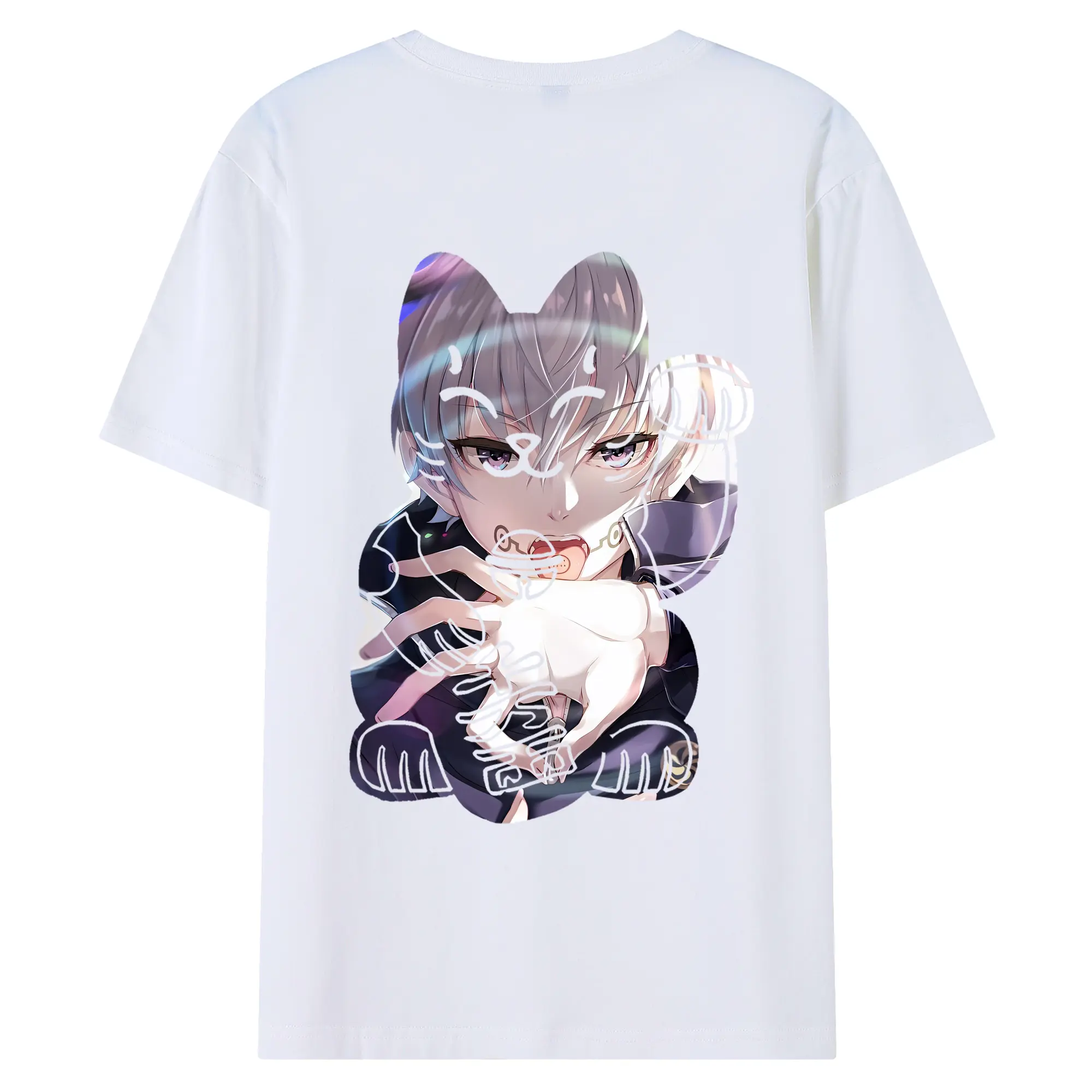 呪術廻戦 グッズ,狗巻 棘 - 綿100％ 半袖Tシャツ ・ バックプリント ・ 快適 通気性 ・ 日常使い 散歩 スポーツ用