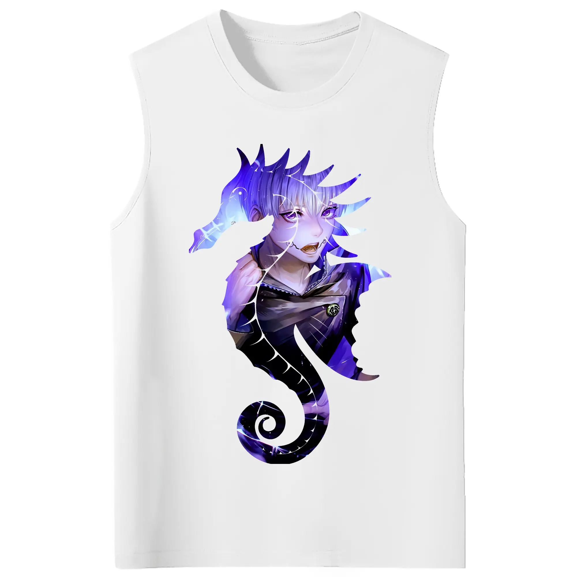 呪術廻戦 グッズ,狗巻 棘 - コットン100％ タンクトップ ・ フロントプリント ・ タイトフィット ・ 快適 通気性 ・ スポーツ カジュアル 散歩用