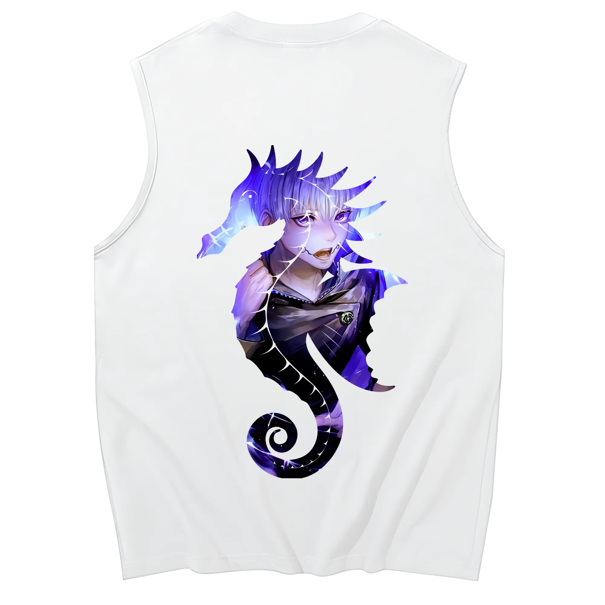 呪術廻戦 グッズ,狗巻 棘 - コットン100％ タンクトップ ・ 背面プリント ・ タイトシルエット ・ 快適 通気性 ・ スポーツ カジュアル 散歩用