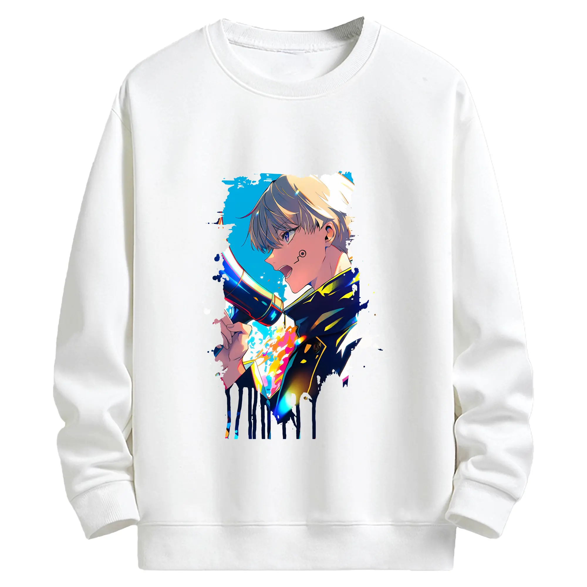 呪術廻戦 グッズ,狗巻 棘 - 高品質 クルーネック スウェット ・ コットン59％ ポリエステル41％ ・ ユニセックス 長袖 トレーナー ・ カジュアル デイリー スポーツ 散歩用