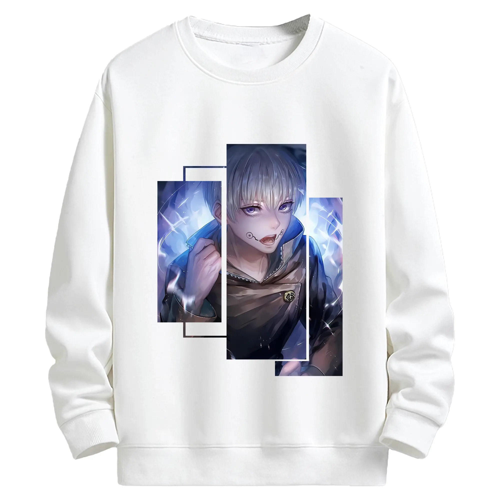 呪術廻戦 グッズ,狗巻 棘 - 高品質 クルーネック スウェット ・ コットン59％ ポリエステル41％ ・ ユニセックス 長袖 トレーナー ・ カジュアル デイリー スポーツ 散歩用