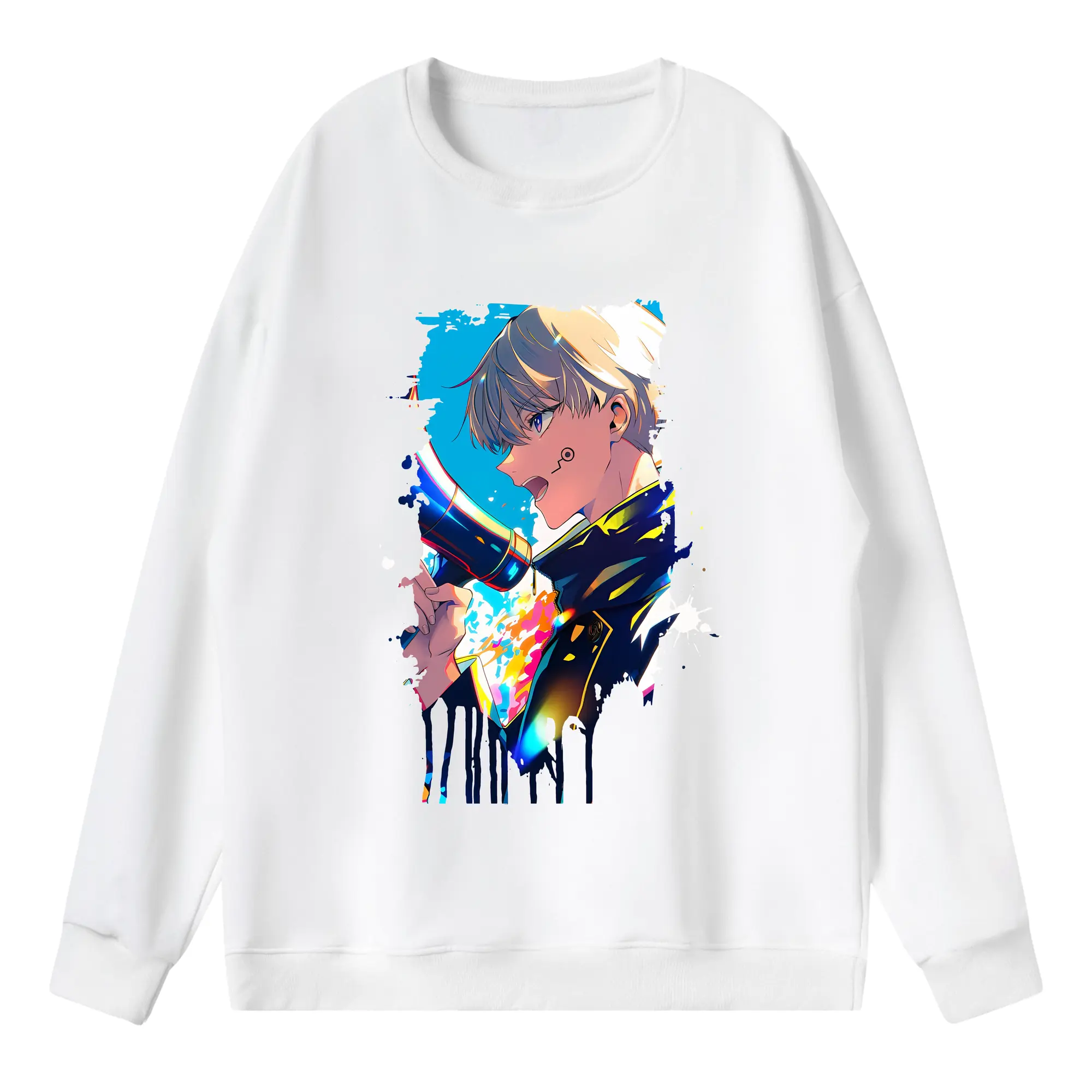 呪術廻戦 グッズ,狗巻 棘 - 薄手 クルーネック スウェット 裏毛260g · ポリエステル 春秋向け カジュアル 男女兼用 · トレーナー デイリー スポーツ 散歩に最適