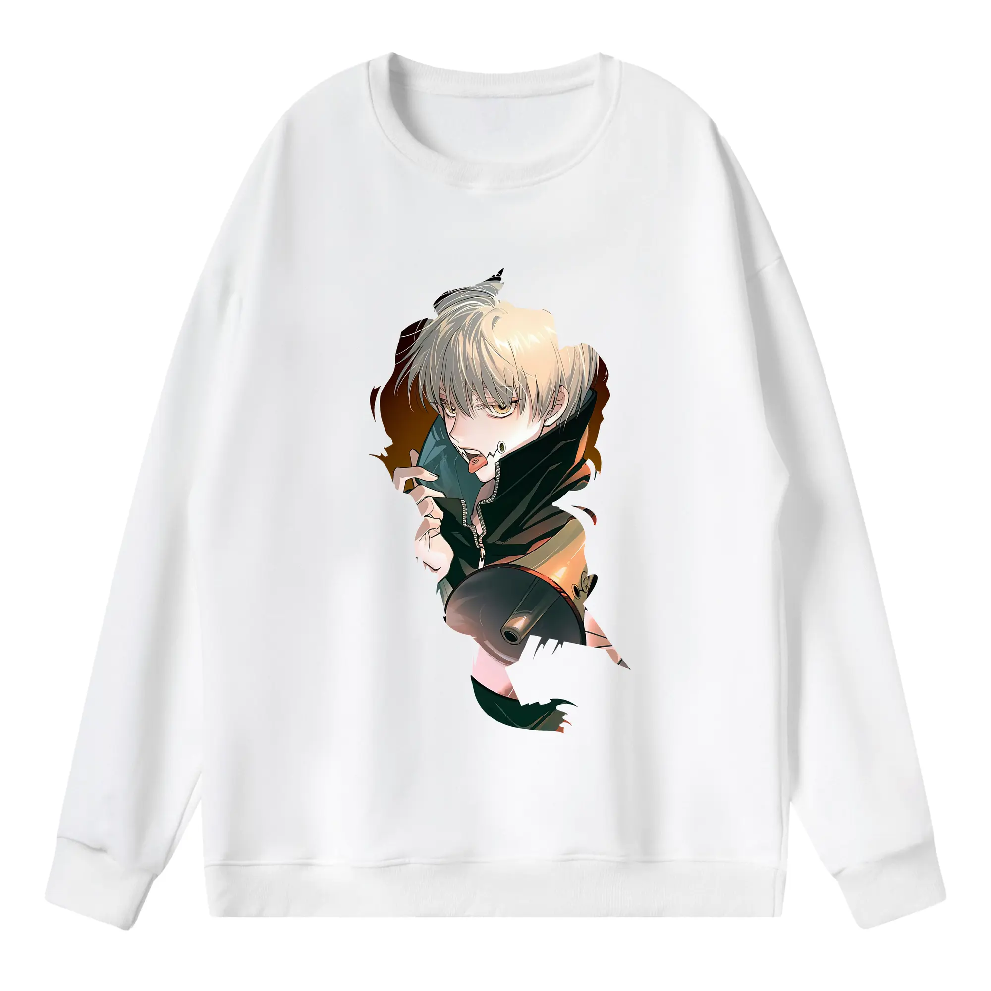 呪術廻戦 グッズ,狗巻 棘 - 薄手 クルーネック スウェット 裏毛260g · ポリエステル 春秋向け カジュアル 男女兼用 · トレーナー デイリー スポーツ 散歩に最適