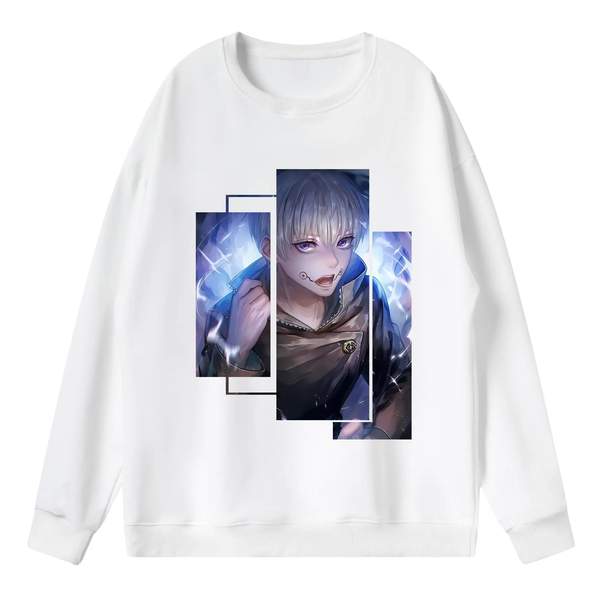 呪術廻戦 グッズ,狗巻 棘 - 薄手 クルーネック スウェット 裏毛260g · ポリエステル 春秋向け カジュアル 男女兼用 · トレーナー デイリー スポーツ 散歩に最適