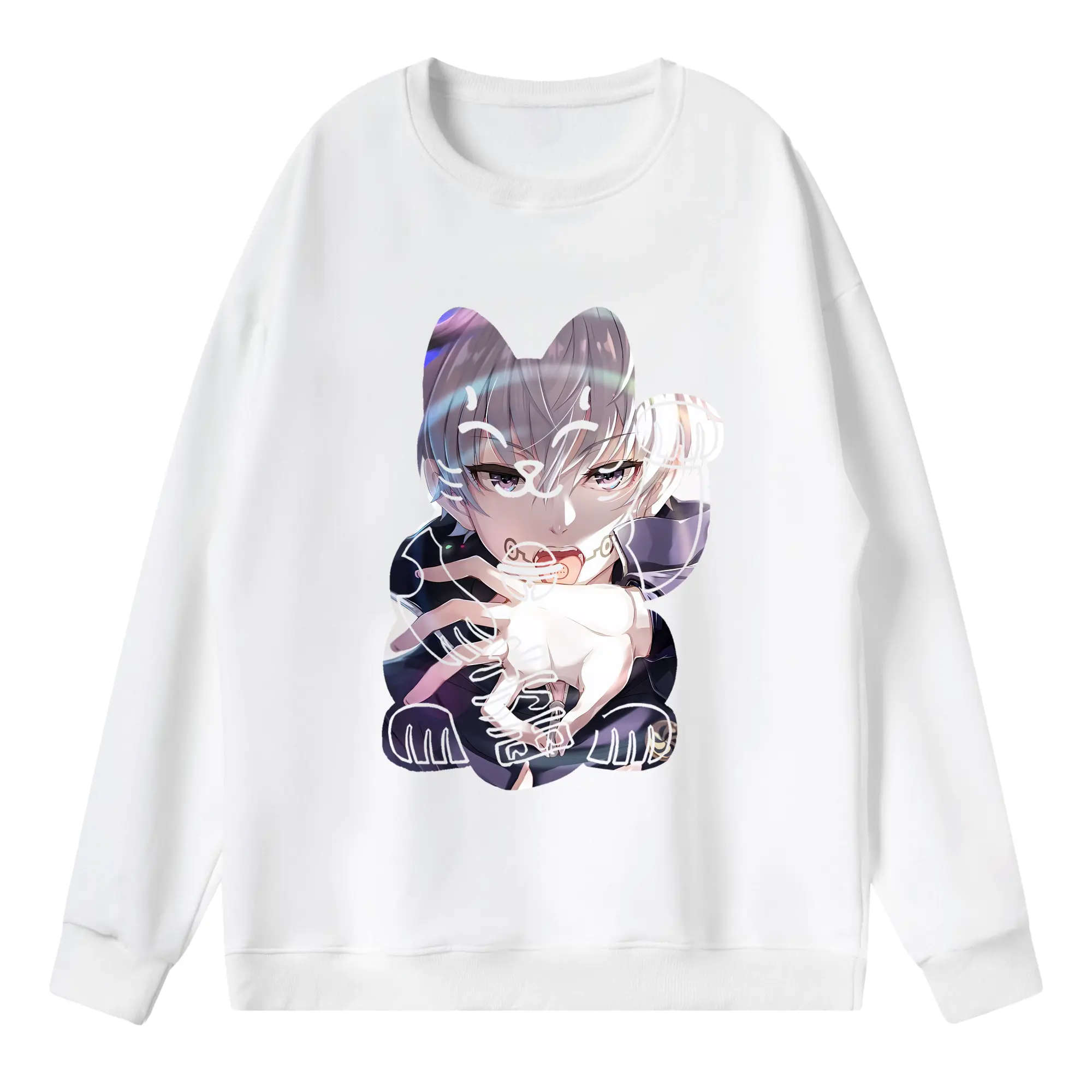 呪術廻戦 グッズ,狗巻 棘 - 薄手 クルーネック スウェット 裏毛260g · ポリエステル 春秋向け カジュアル 男女兼用 · トレーナー デイリー スポーツ 散歩に最適