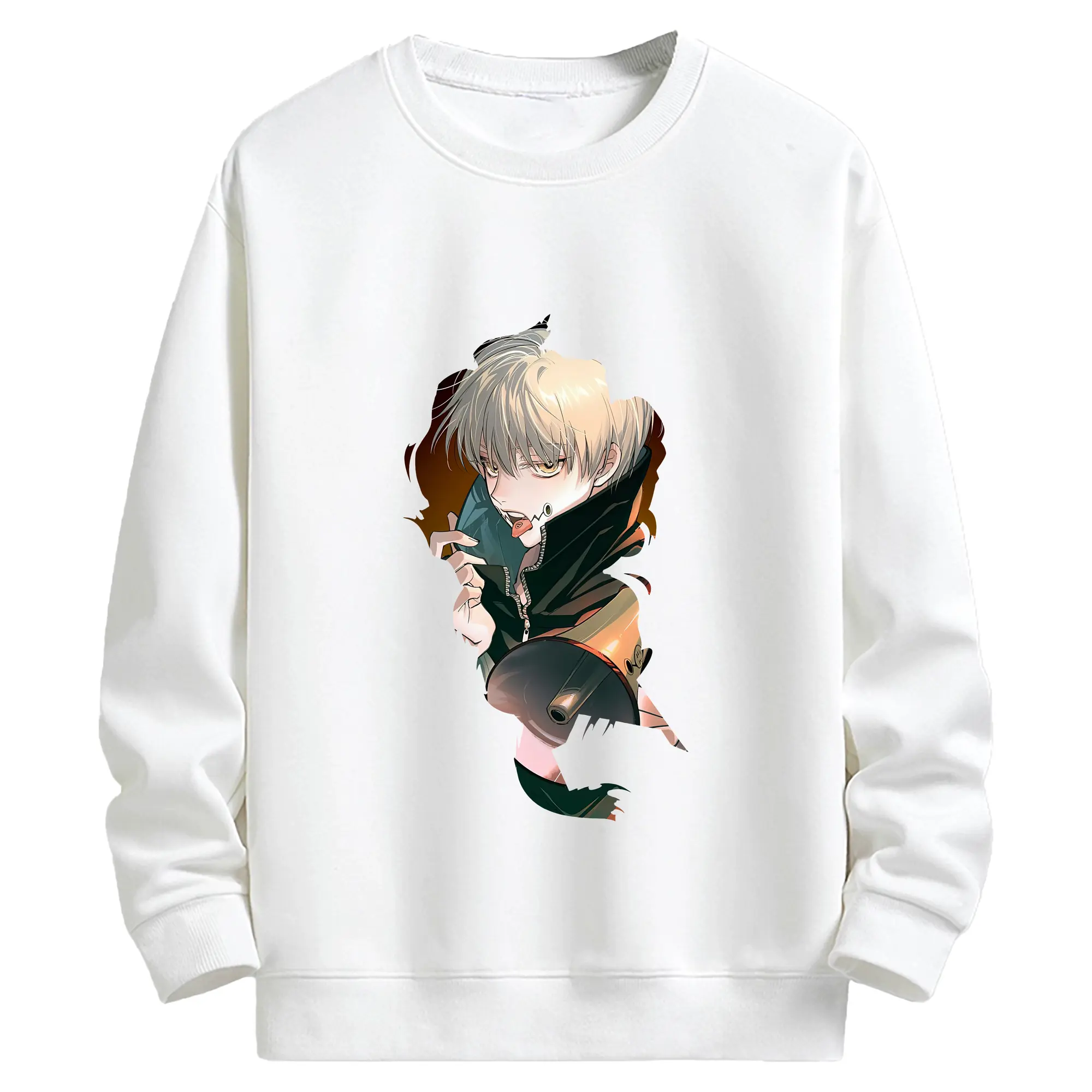 呪術廻戦 グッズ,狗巻 棘 - キッズ クルーネックスウェットシャツ ・ フロントプリント ・ 綿80％ ポリエステル20％ ・ 快適 通学 スポーツ 日常使い お散歩用