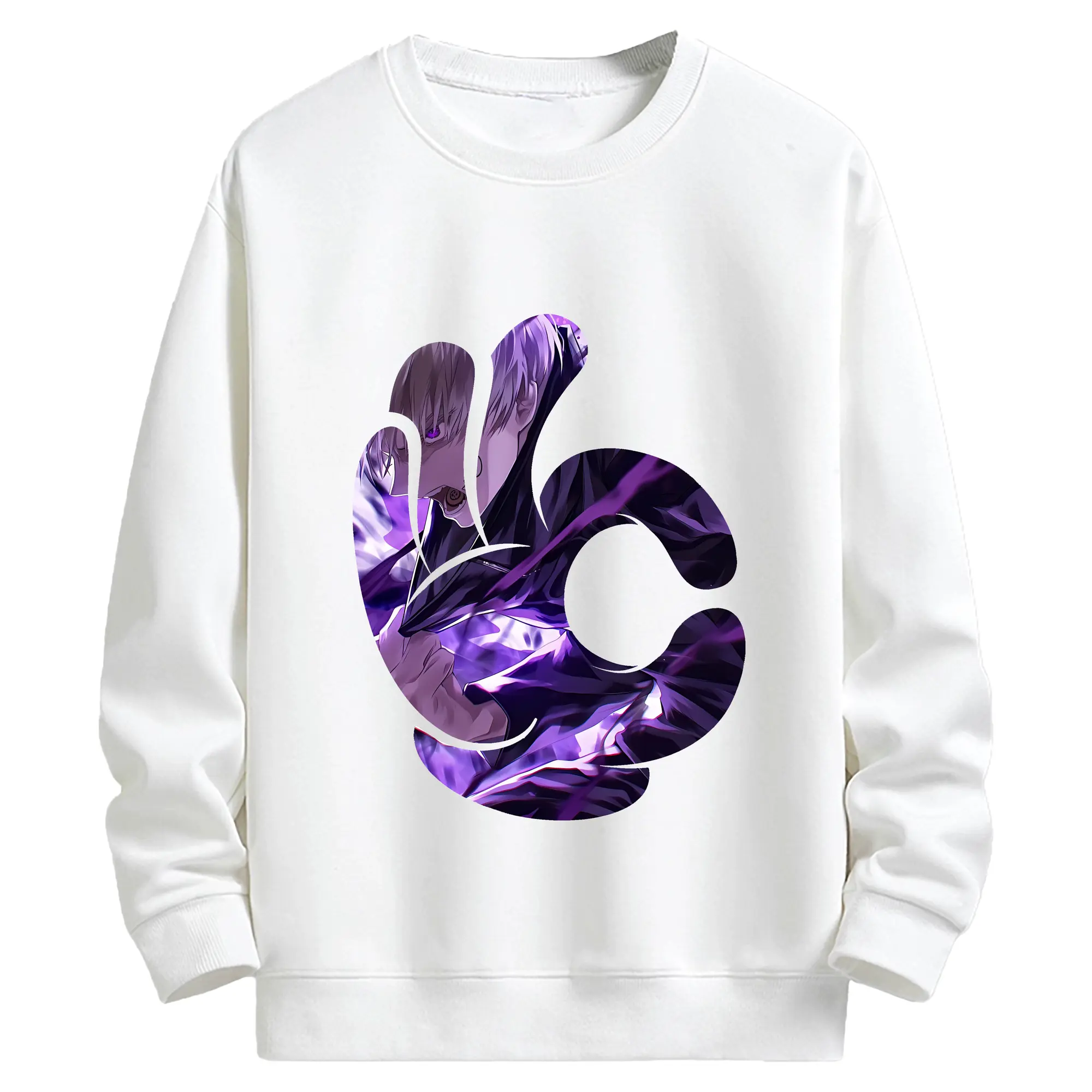 呪術廻戦 グッズ,狗巻 棘 - キッズ クルーネックスウェットシャツ ・ フロントプリント ・ 綿80％ ポリエステル20％ ・ 快適 通学 スポーツ 日常使い お散歩用