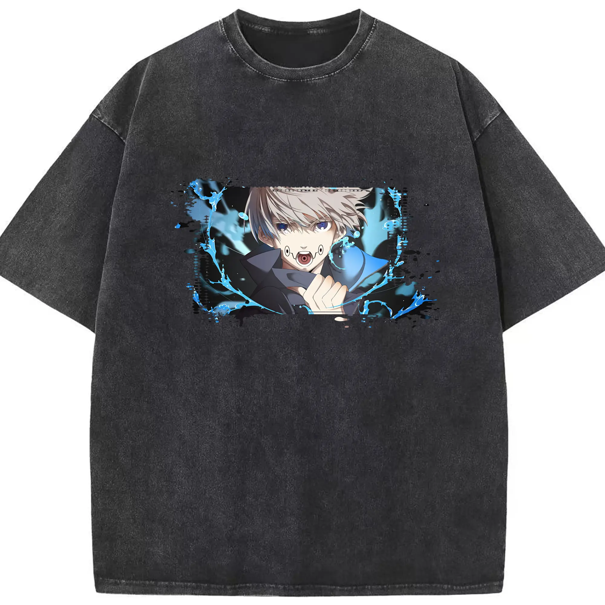 呪術廻戦 グッズ,狗巻 棘 - 綿100％ ヴィンテージ風 半袖Tシャツ ・ フロントプリント ・ 柔らか肌触り ・ 通気性 快適 ・ スポーツ カジュアル 外出用