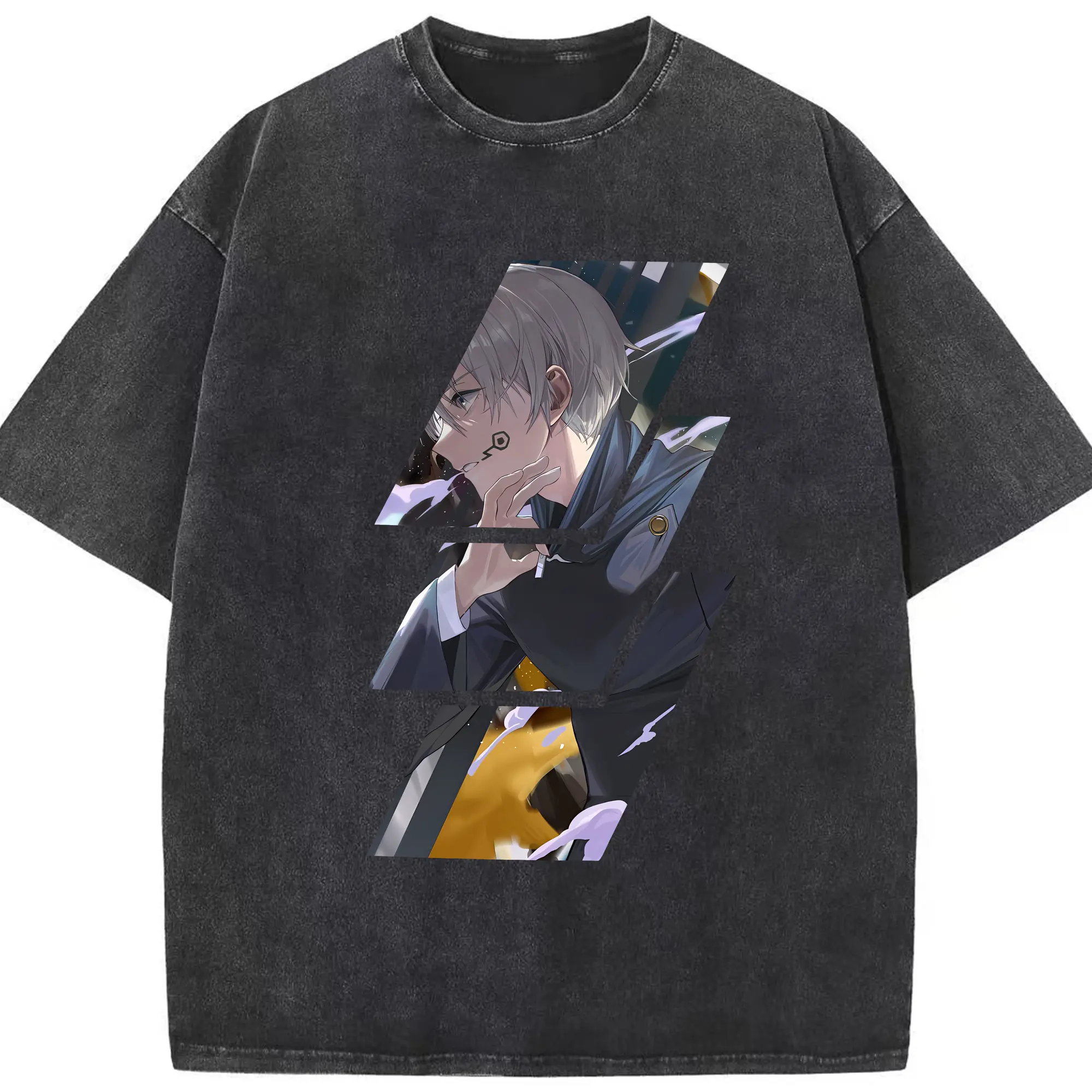 呪術廻戦 グッズ,狗巻 棘 - 綿100％ ヴィンテージ風 半袖Tシャツ ・ フロントプリント ・ 柔らか肌触り ・ 通気性 快適 ・ スポーツ カジュアル 外出用