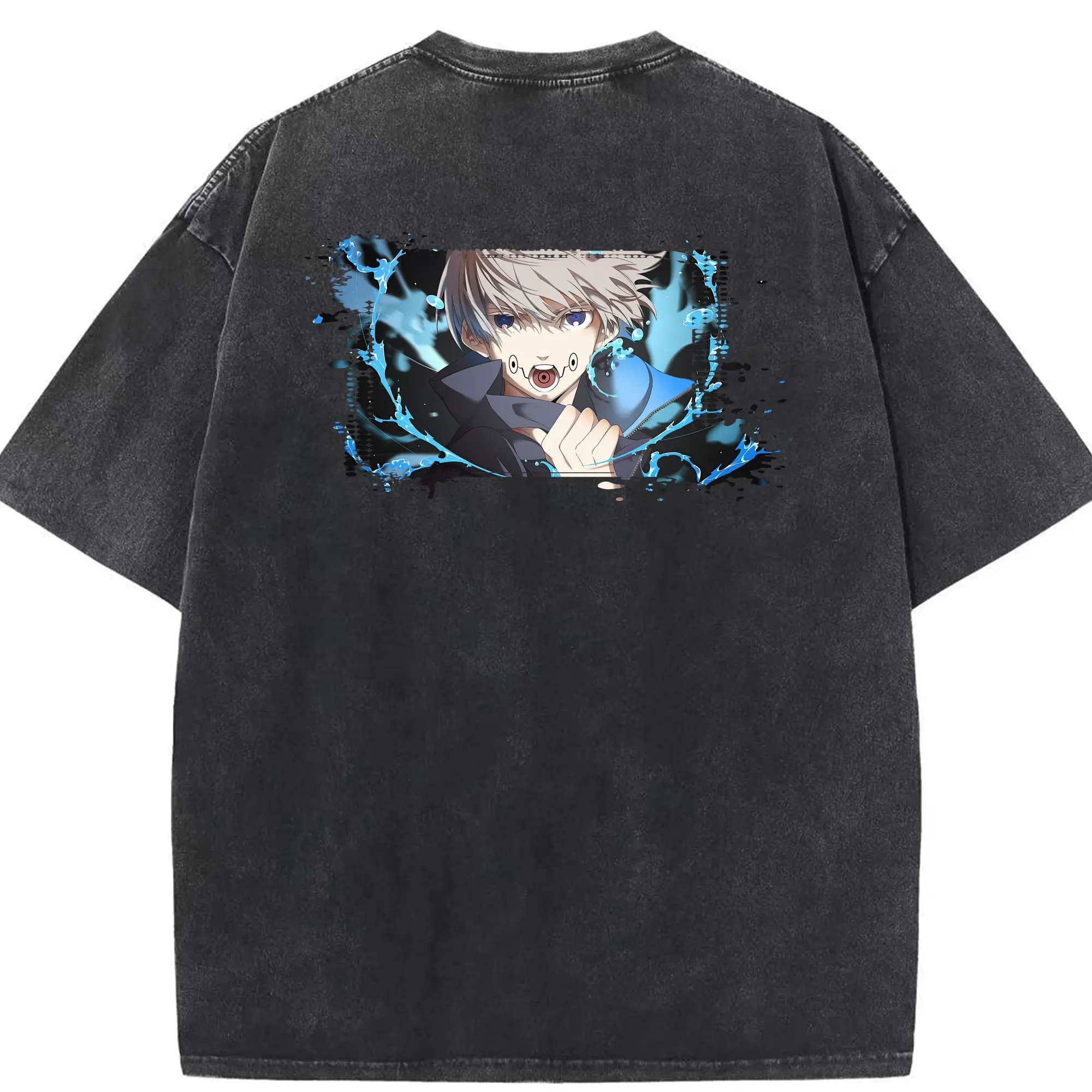 呪術廻戦 グッズ,狗巻 棘 - 綿100％ ヴィンテージ風 半袖Tシャツ ・ 背面プリント ・ 柔らか肌触り ・ 通気性 快適 ・ スポーツ カジュアル 外出用