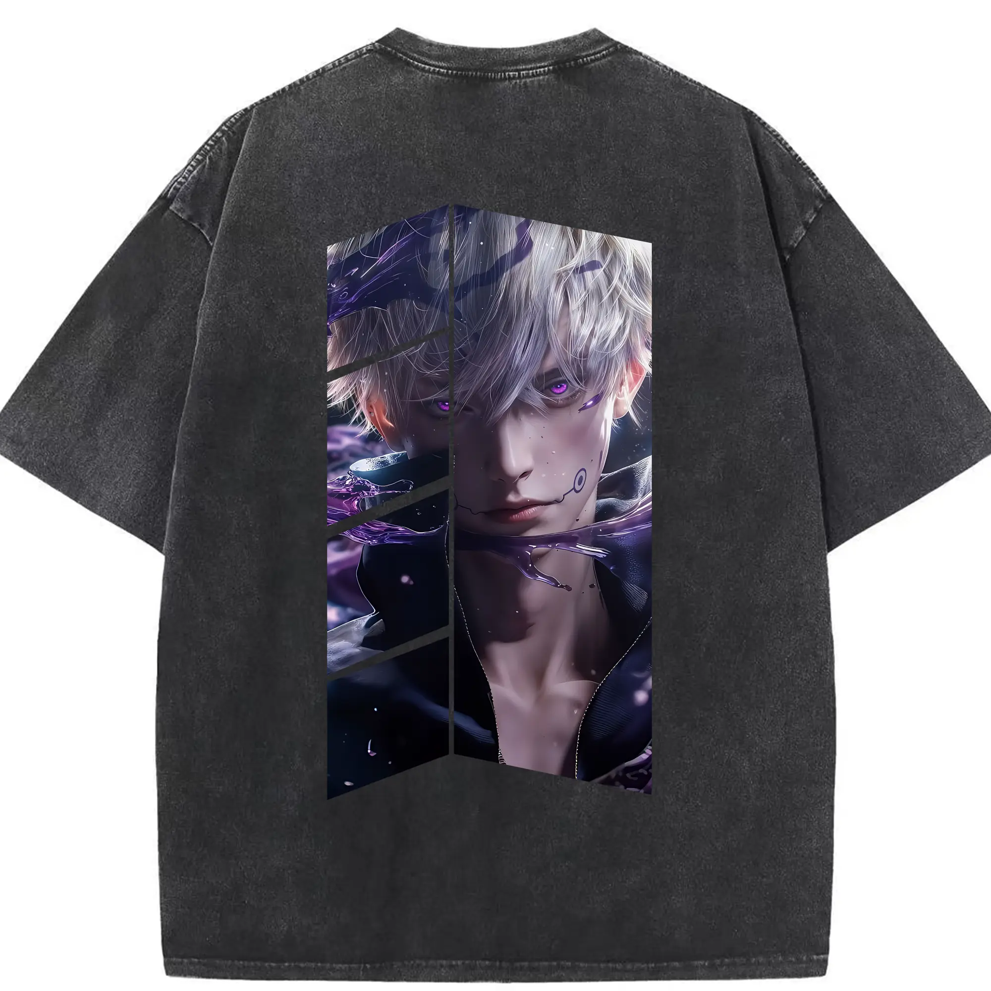 呪術廻戦 グッズ,狗巻 棘 - 綿100％ ヴィンテージ風 半袖Tシャツ ・ 背面プリント ・ 柔らか肌触り ・ 通気性 快適 ・ スポーツ カジュアル 外出用