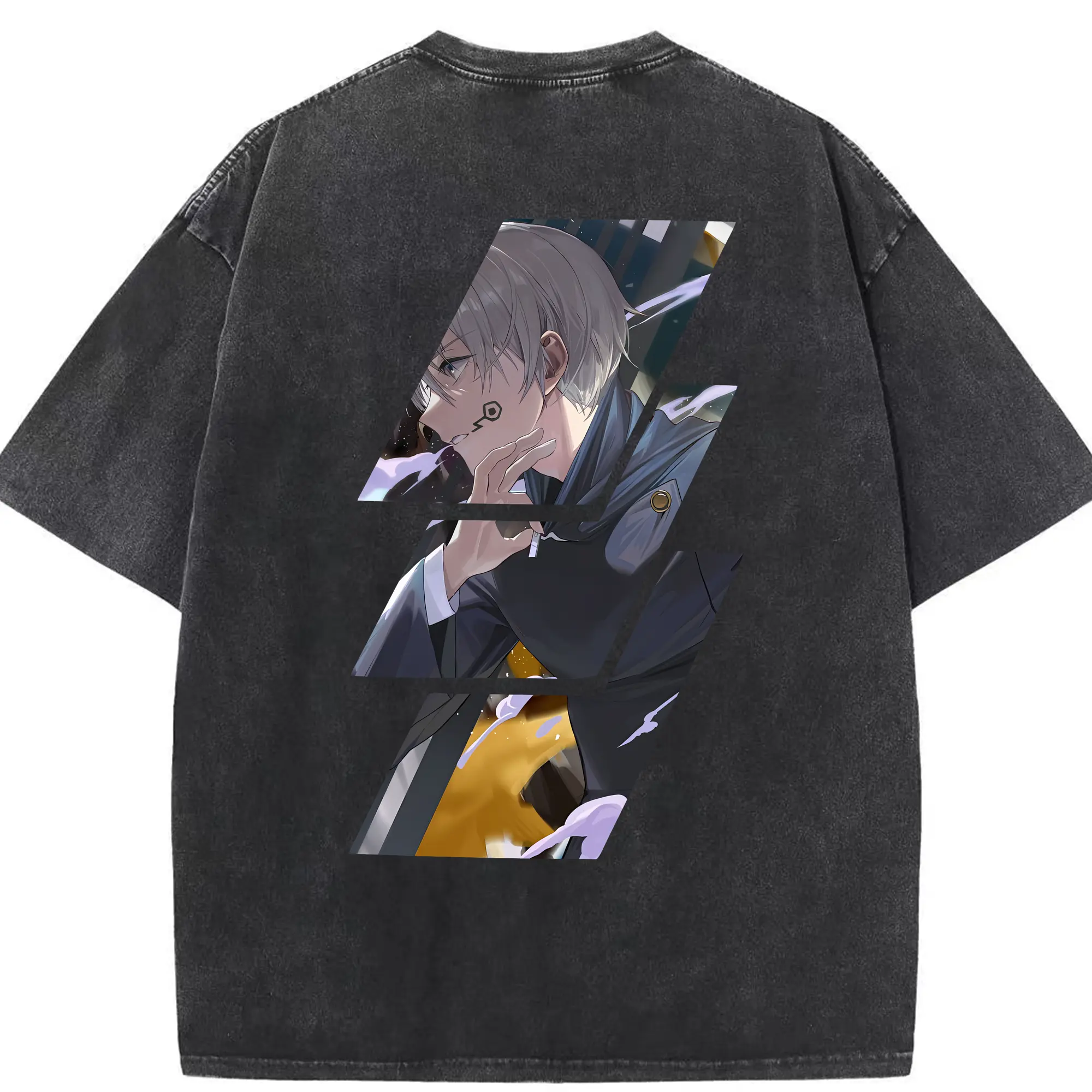 呪術廻戦 グッズ,狗巻 棘 - 綿100％ ヴィンテージ風 半袖Tシャツ ・ 背面プリント ・ 柔らか肌触り ・ 通気性 快適 ・ スポーツ カジュアル 外出用