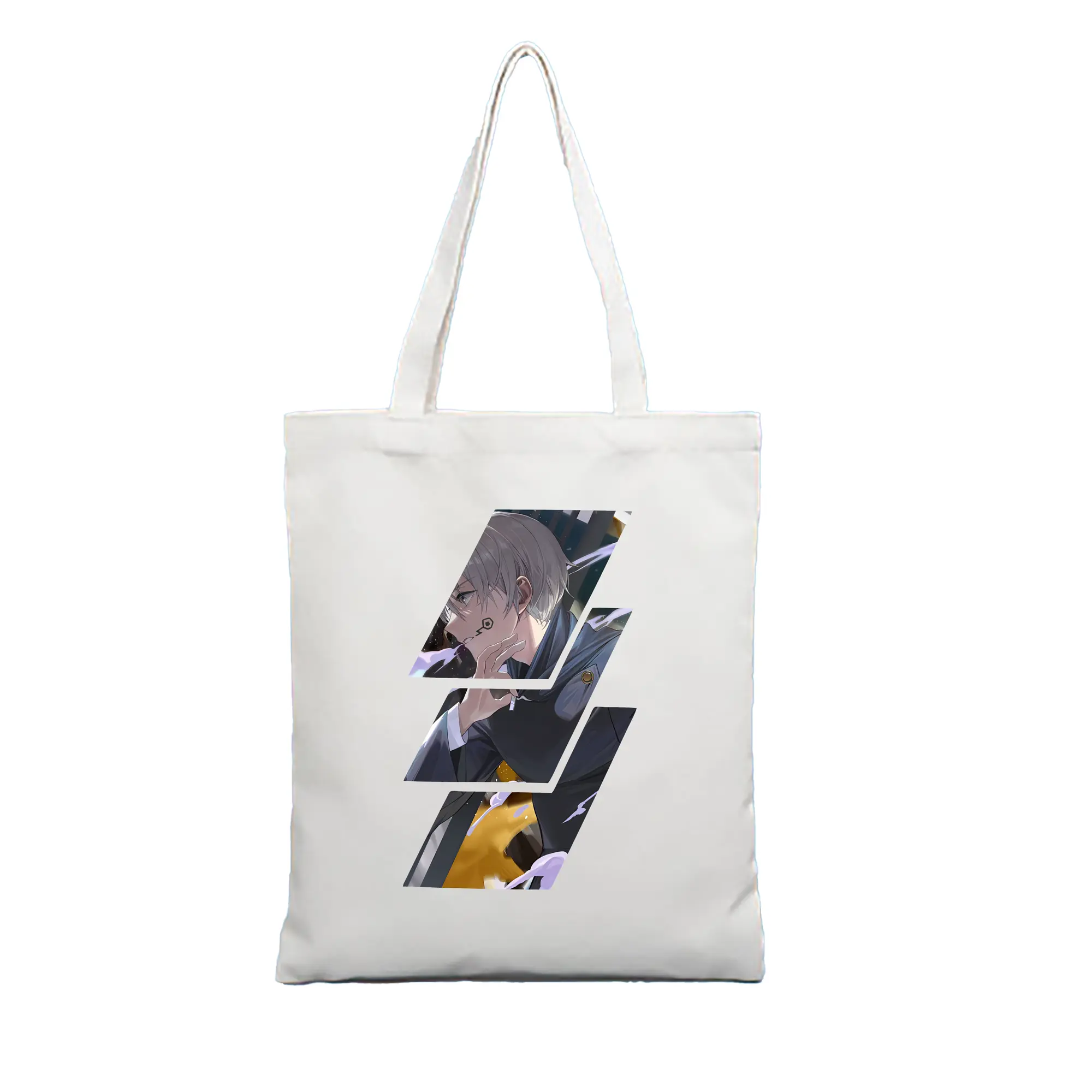 呪術廻戦 グッズ,狗巻 棘 - 縦型キャンバス手提げバッグ（トートバッグ） ・ キャンバス素材 ・ ショッピング用 ・ 軽量 丈夫 お手入れ簡単