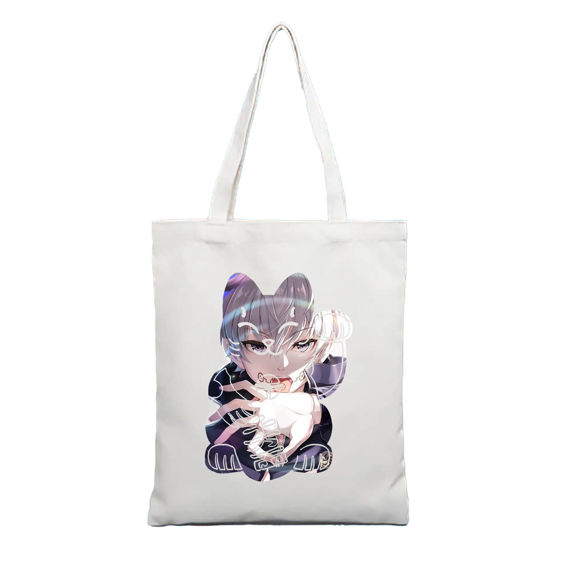 呪術廻戦 グッズ,狗巻 棘 - 縦型キャンバス手提げバッグ（トートバッグ） ・ キャンバス素材 ・ ショッピング用 ・ 軽量 丈夫 お手入れ簡単