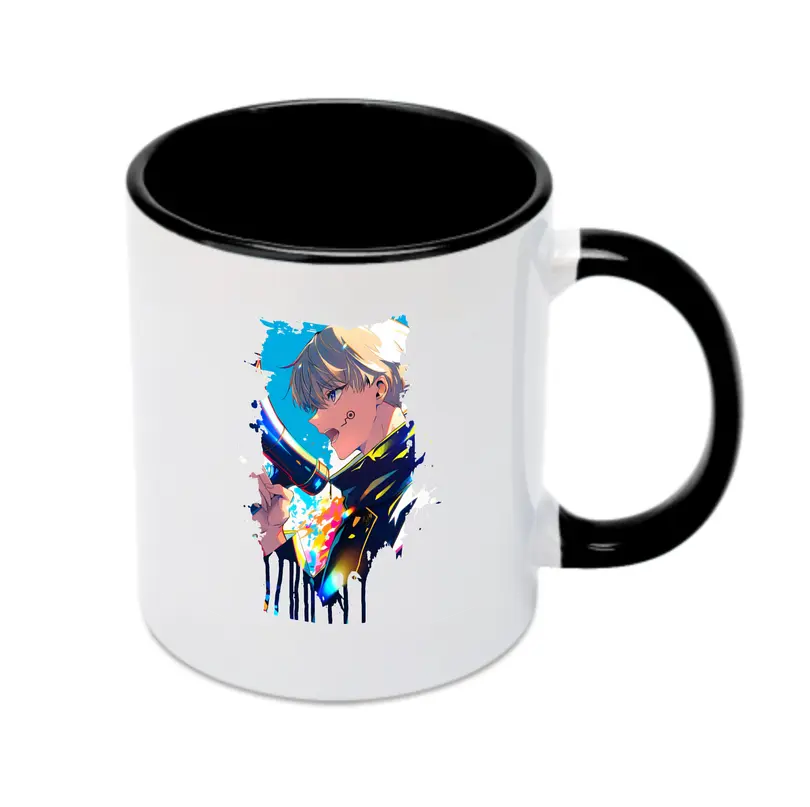 呪術廻戦 グッズ,狗巻 棘 - カラフルマグカップ ・ 陶器 ・ 熱転写プリント ・ 鮮やかデザイン ・ 耐久性 高品質 ・ コーヒー お茶 ギフト用