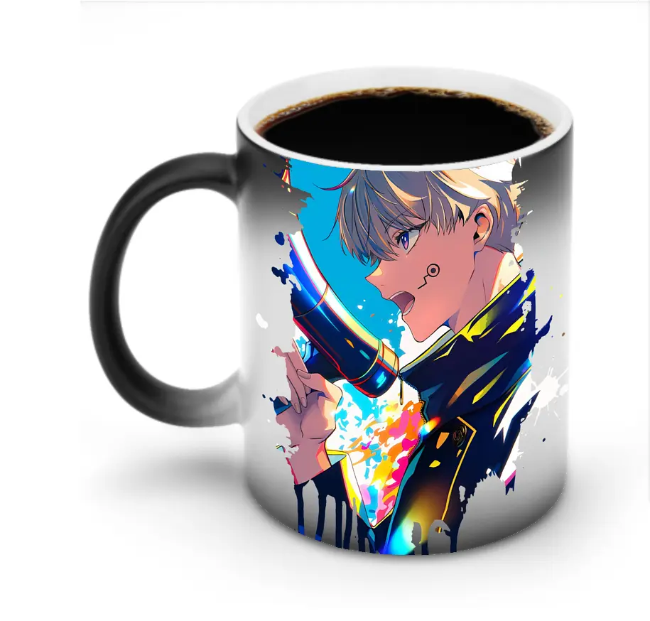 呪術廻戦 グッズ,狗巻 棘 - 変色マグカップ ・ セラミック ・ 熱転写プリント ・ 耐久性 高品質 ・ ギフト・自宅用 コーヒー お茶