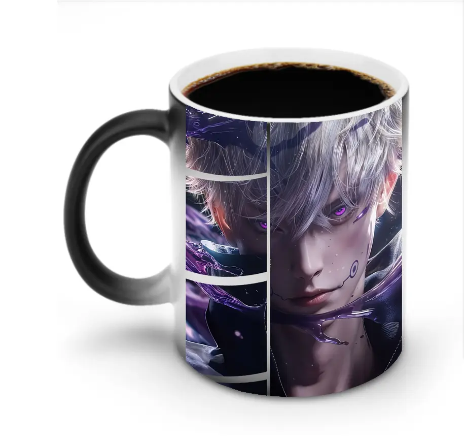 呪術廻戦 グッズ,狗巻 棘 - 変色マグカップ ・ セラミック ・ 熱転写プリント ・ 耐久性 高品質 ・ ギフト・自宅用 コーヒー お茶
