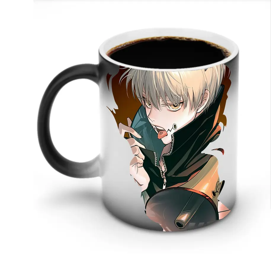 呪術廻戦 グッズ,狗巻 棘 - 変色マグカップ ・ セラミック ・ 熱転写プリント ・ 耐久性 高品質 ・ ギフト・自宅用 コーヒー お茶