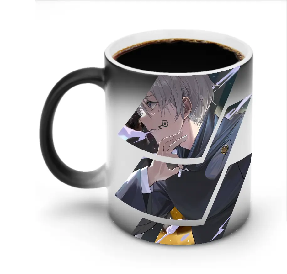 呪術廻戦 グッズ,狗巻 棘 - 変色マグカップ ・ セラミック ・ 熱転写プリント ・ 耐久性 高品質 ・ ギフト・自宅用 コーヒー お茶