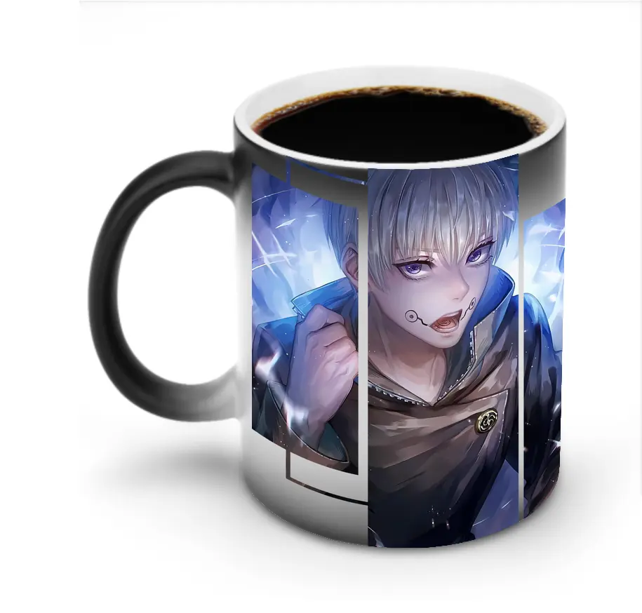 呪術廻戦 グッズ,狗巻 棘 - 変色マグカップ ・ セラミック ・ 熱転写プリント ・ 耐久性 高品質 ・ ギフト・自宅用 コーヒー お茶