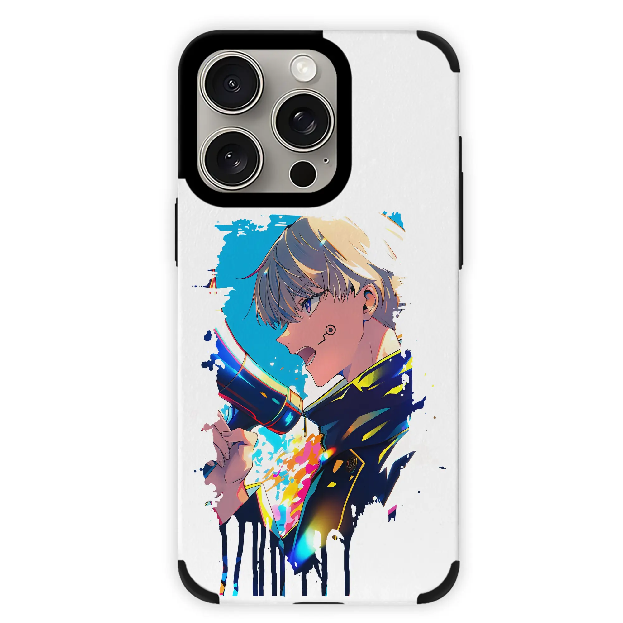 呪術廻戦 グッズ,狗巻 棘 - IPhone15ProMax対応 ・ PUレザースマホケース ・ 耐衝撃 ・ 黄変防止 ・ 360度全面保護 ・ 柔らか手触り ・ 3D立体ボタン