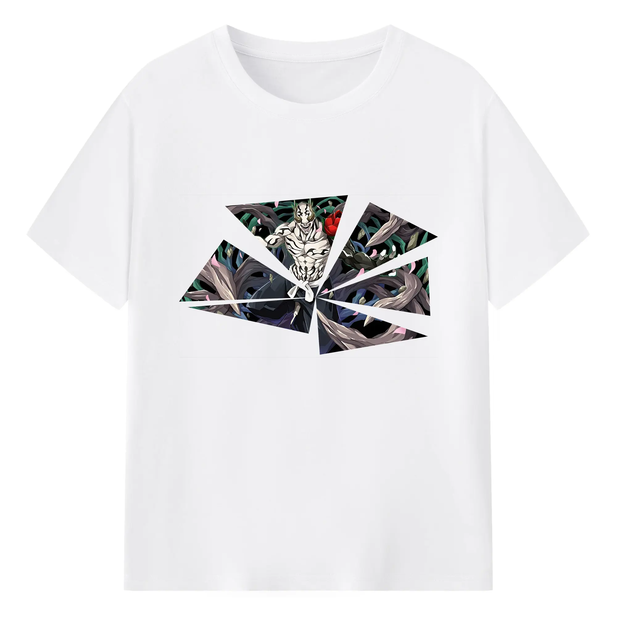 呪術廻戦 グッズ,花御 - 綿100％ 半袖Tシャツ ・ フロントプリント ・ 快適 通気性 ・ 日常使い 散歩 スポーツ用