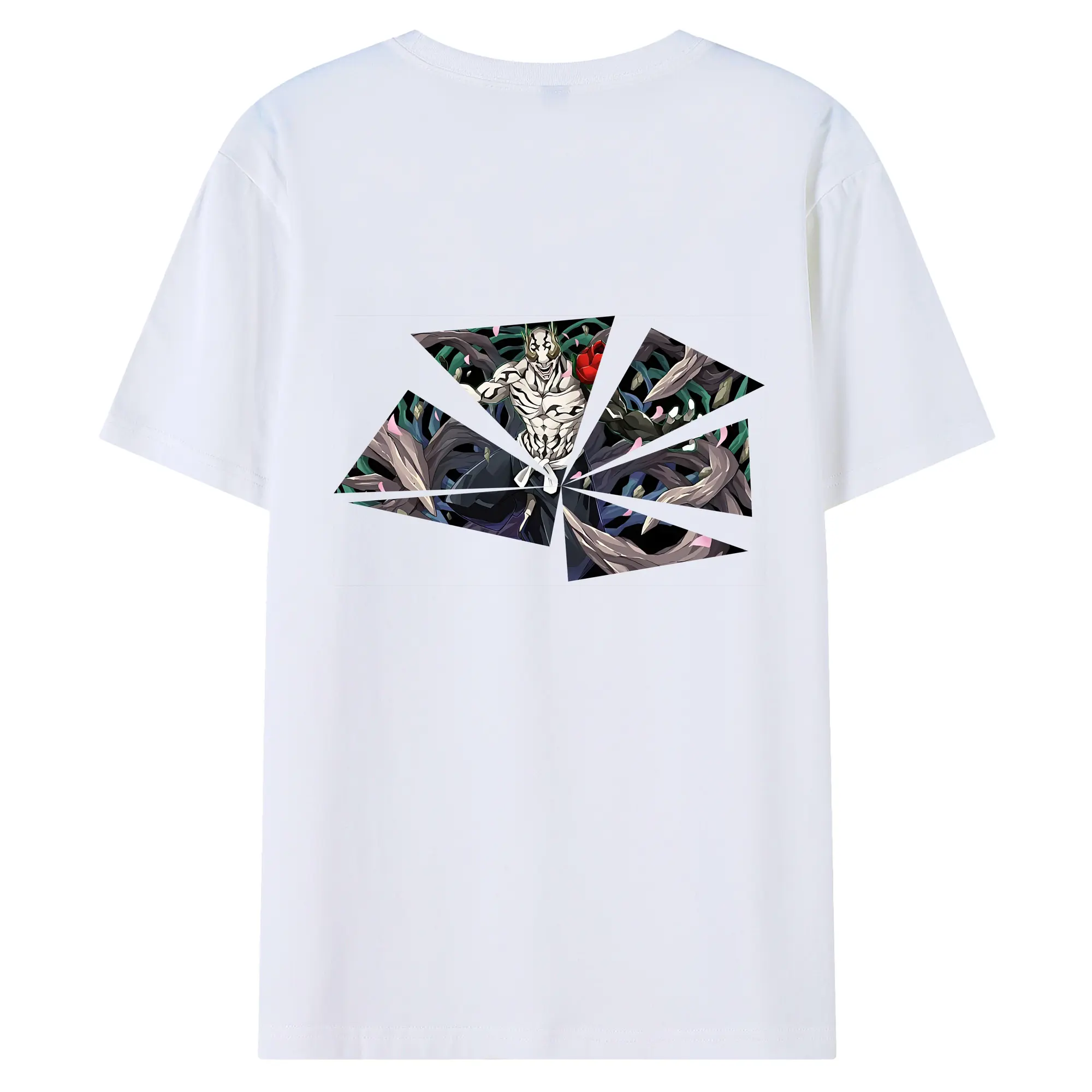 呪術廻戦 グッズ,花御 - 綿100％ 半袖Tシャツ ・ バックプリント ・ 快適 通気性 ・ 日常使い 散歩 スポーツ用