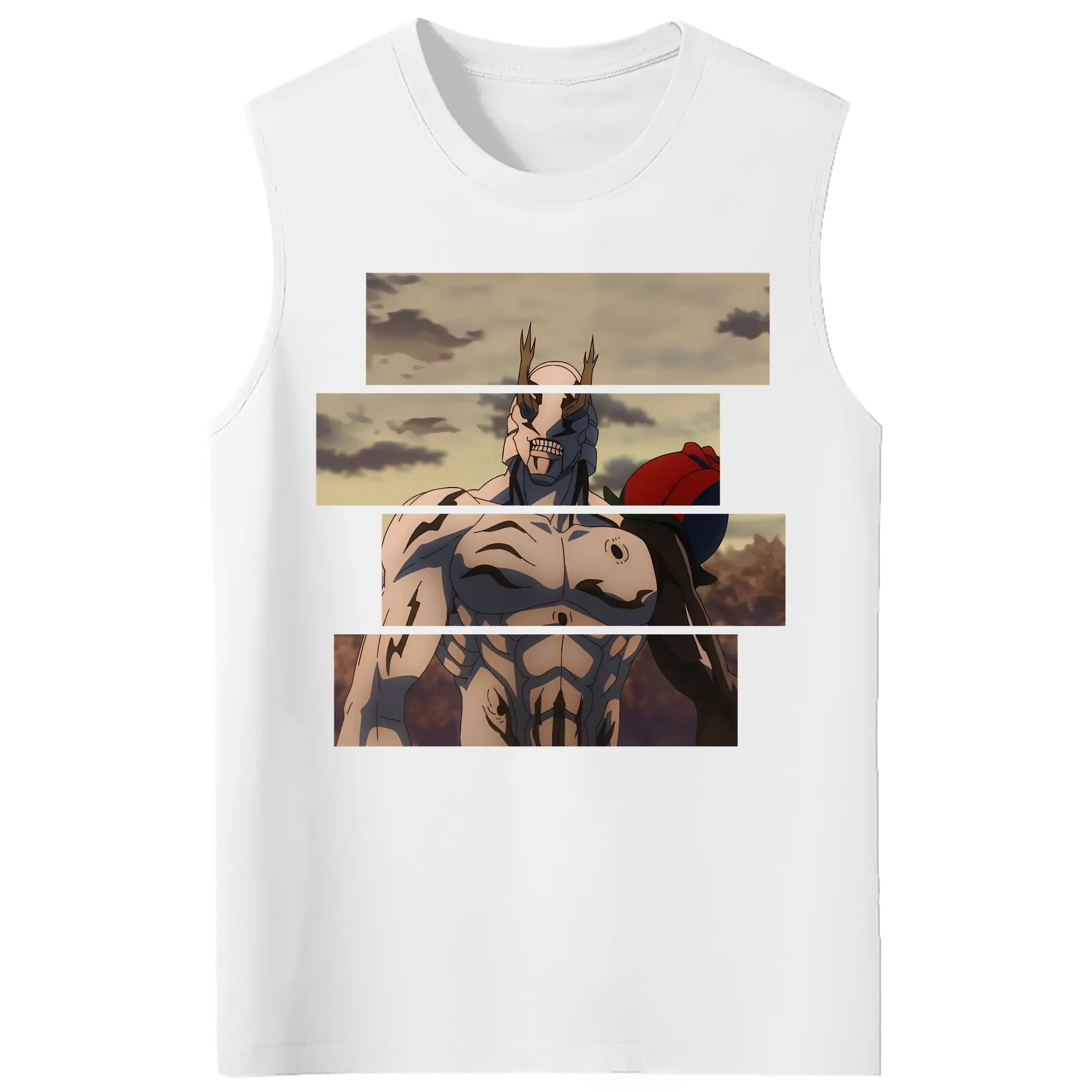 呪術廻戦 グッズ,花御 - コットン100％ タンクトップ ・ フロントプリント ・ タイトフィット ・ 快適 通気性 ・ スポーツ カジュアル 散歩用