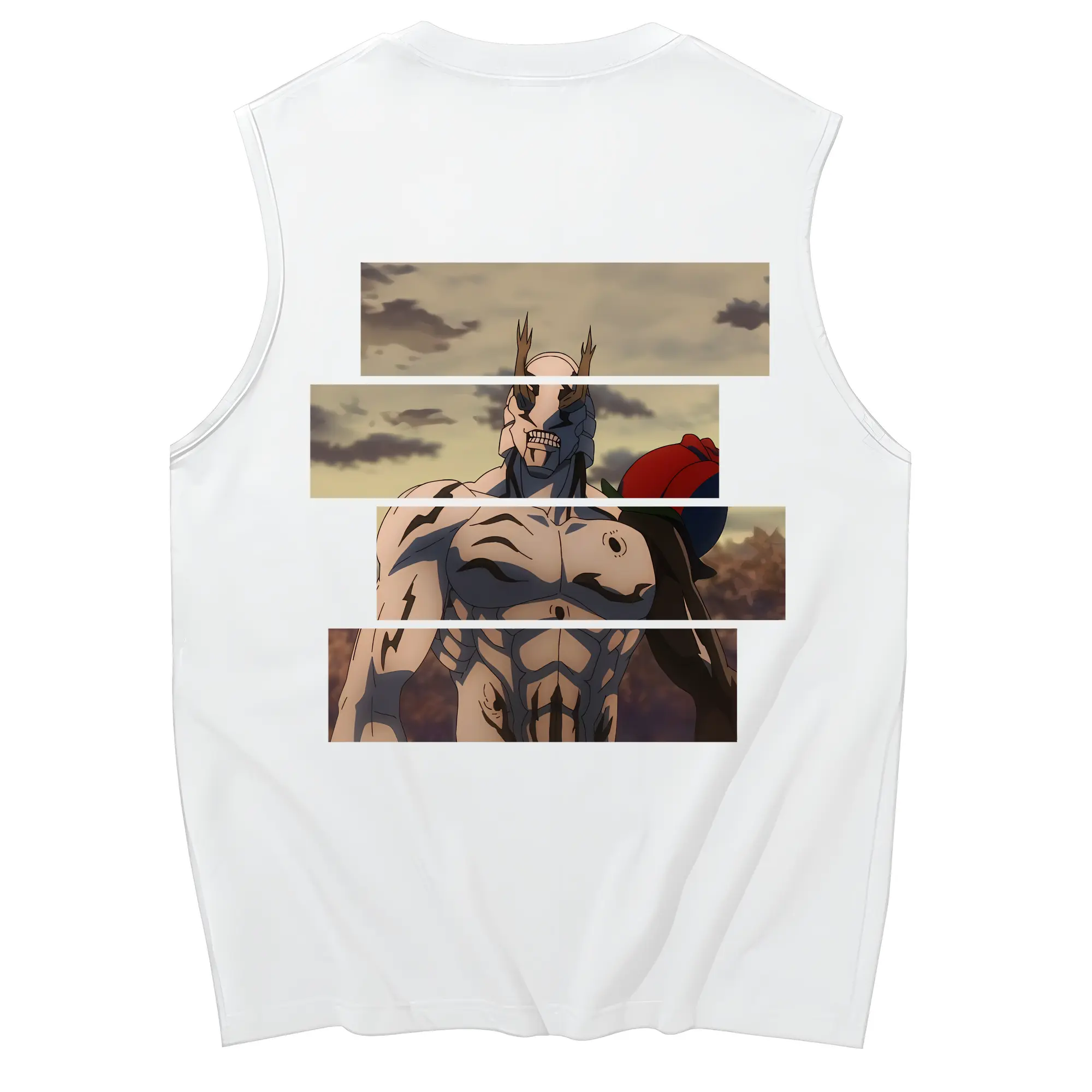 呪術廻戦 グッズ,花御 - コットン100％ タンクトップ ・ 背面プリント ・ タイトシルエット ・ 快適 通気性 ・ スポーツ カジュアル 散歩用