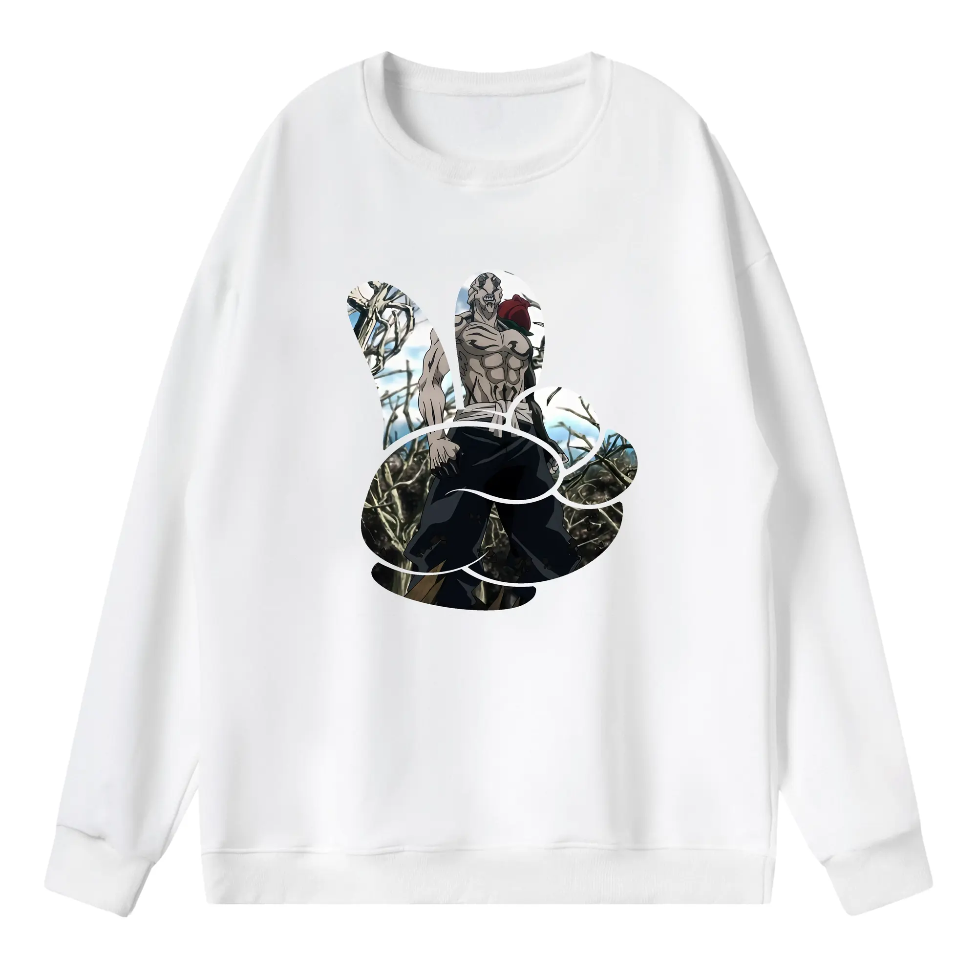 呪術廻戦 グッズ,花御 - 薄手 クルーネック スウェット 裏毛260g · ポリエステル 春秋向け カジュアル 男女兼用 · トレーナー デイリー スポーツ 散歩に最適