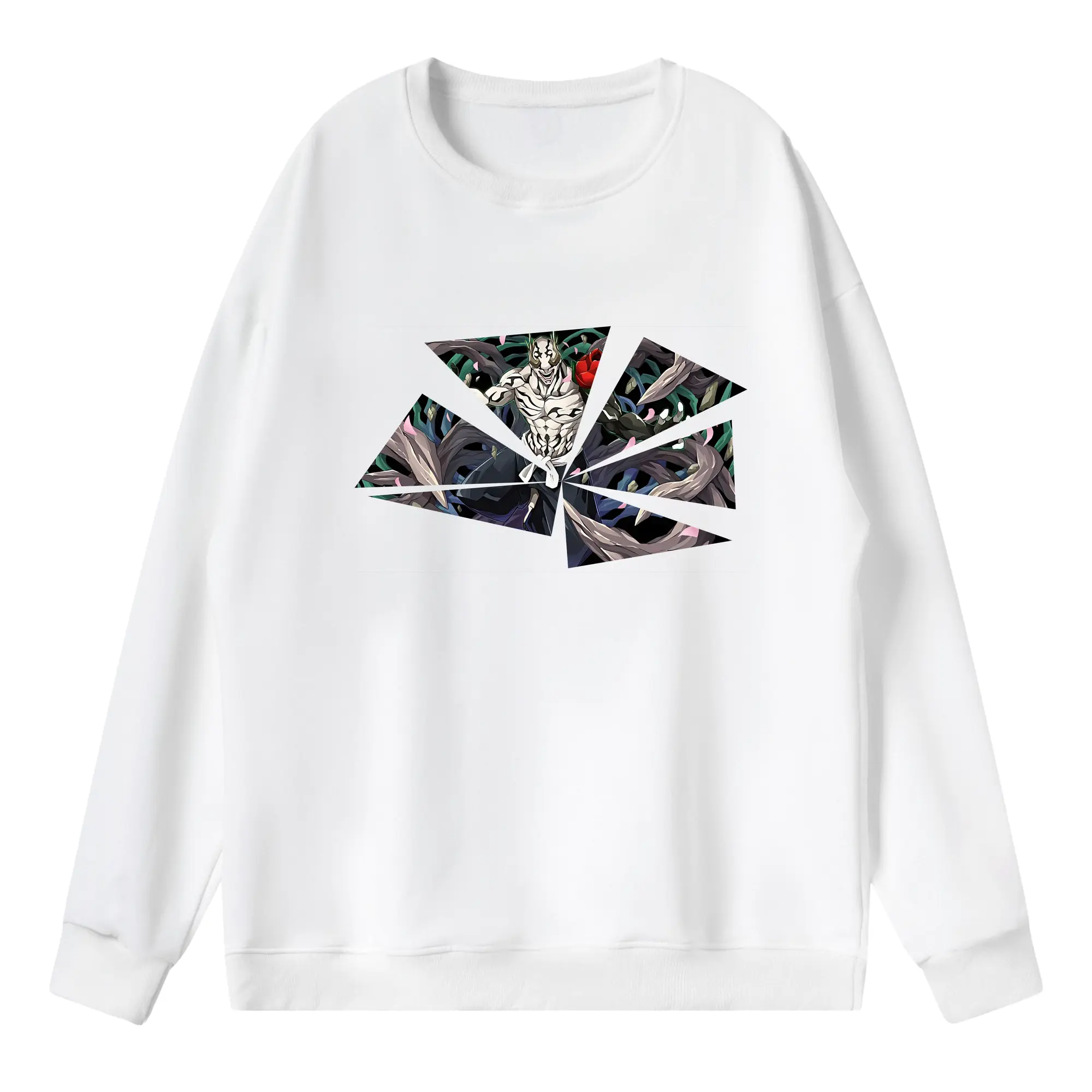 呪術廻戦 グッズ,花御 - 薄手 クルーネック スウェット 裏毛260g · ポリエステル 春秋向け カジュアル 男女兼用 · トレーナー デイリー スポーツ 散歩に最適