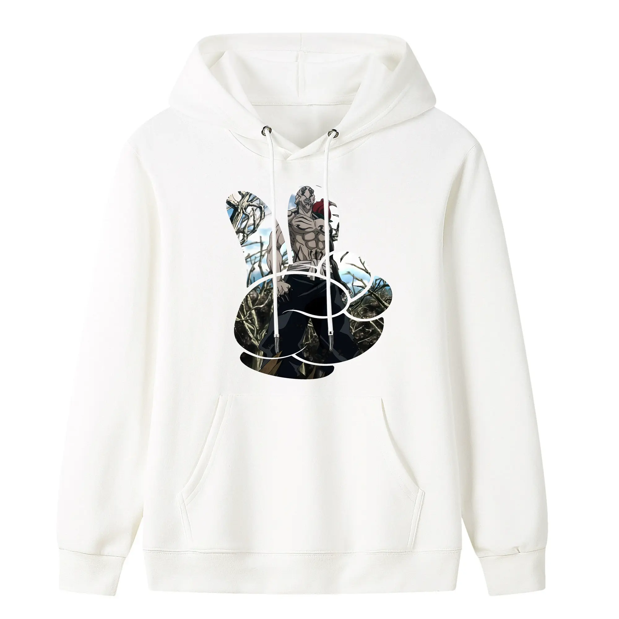 呪術廻戦 グッズ,花御 - キッズ フード付きパーカー ・ フロントプリント ・ ポリエステル100％ ・ 快適 通学 スポーツ 日常使い お散歩用