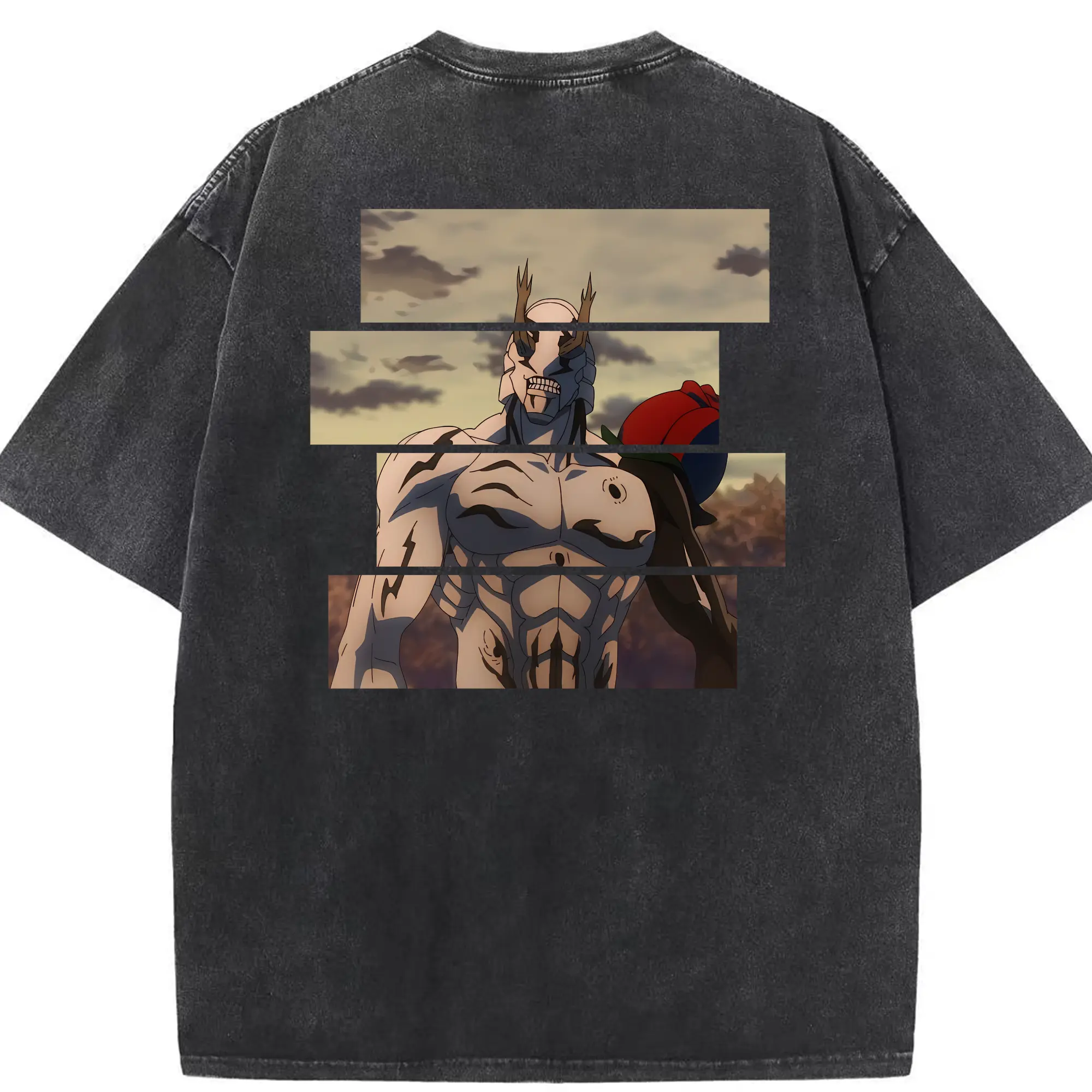 呪術廻戦 グッズ,花御 - 綿100％ ヴィンテージ風 半袖Tシャツ ・ 背面プリント ・ 柔らか肌触り ・ 通気性 快適 ・ スポーツ カジュアル 外出用