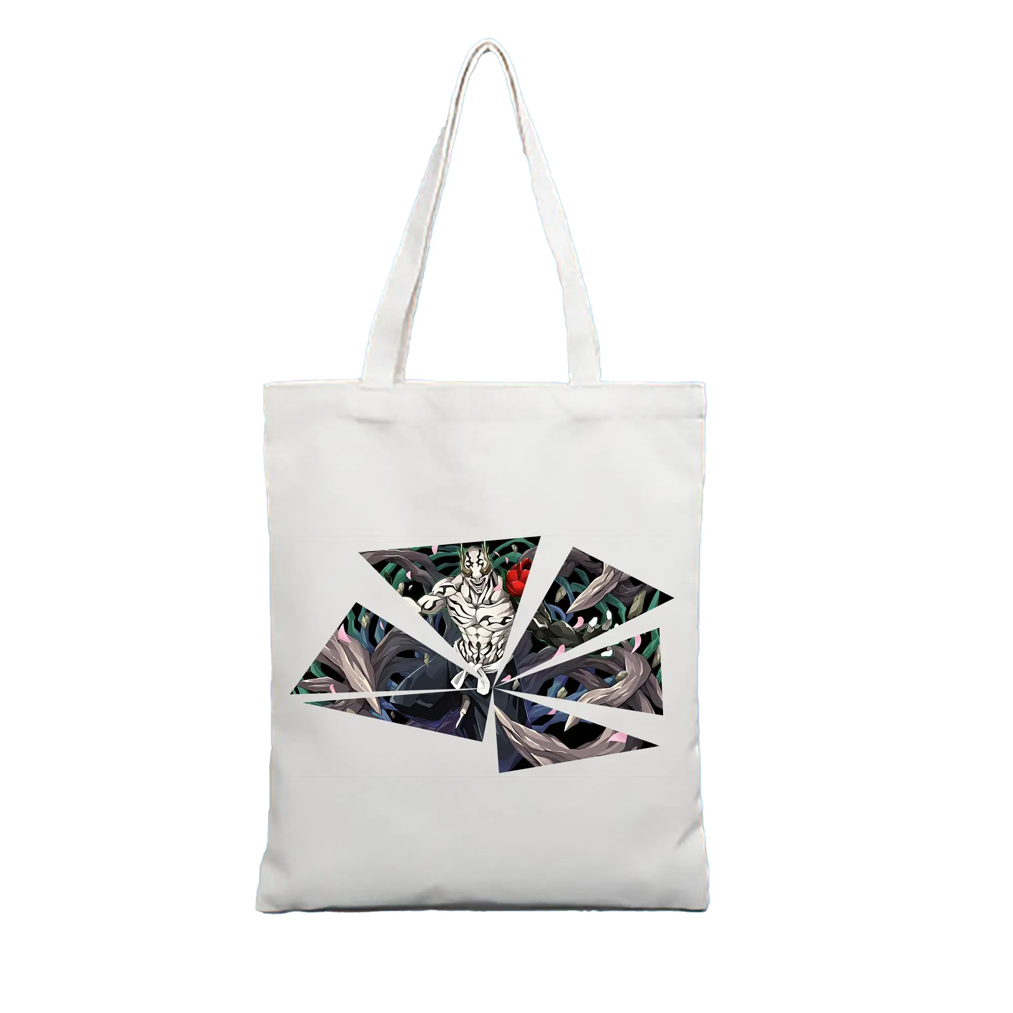 呪術廻戦 グッズ,花御 - 縦型キャンバス手提げバッグ（トートバッグ） ・ キャンバス素材 ・ ショッピング用 ・ 軽量 丈夫 お手入れ簡単