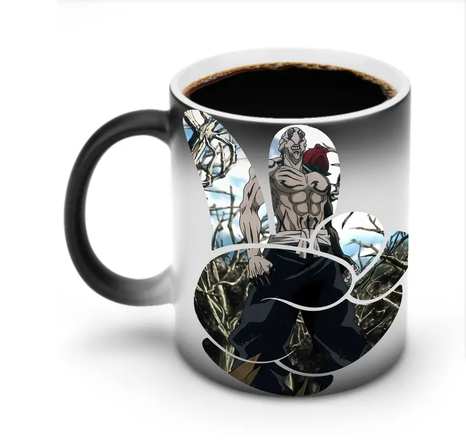 呪術廻戦 グッズ,花御 - 変色マグカップ ・ セラミック ・ 熱転写プリント ・ 耐久性 高品質 ・ ギフト・自宅用 コーヒー お茶