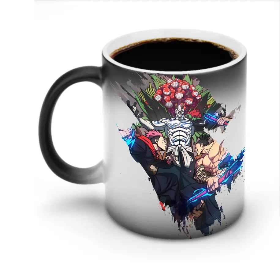 呪術廻戦 グッズ,花御 - 変色マグカップ ・ セラミック ・ 熱転写プリント ・ 耐久性 高品質 ・ ギフト・自宅用 コーヒー お茶