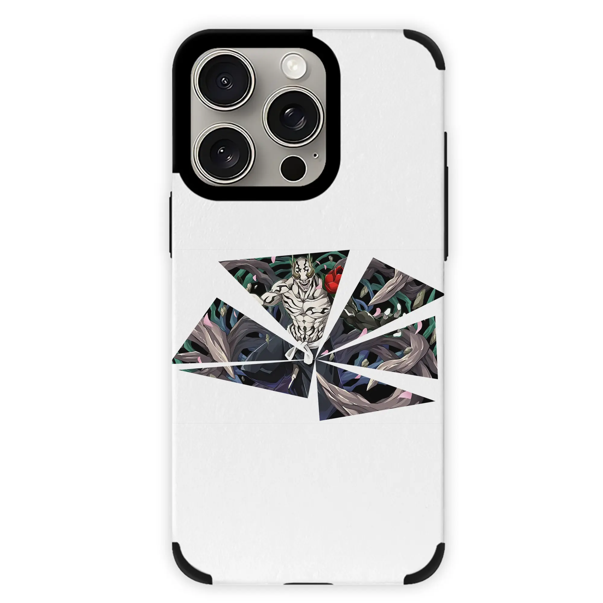 呪術廻戦 グッズ,花御 - IPhone15ProMax対応 ・ PUレザースマホケース ・ 耐衝撃 ・ 黄変防止 ・ 360度全面保護 ・ 柔らか手触り ・ 3D立体ボタン