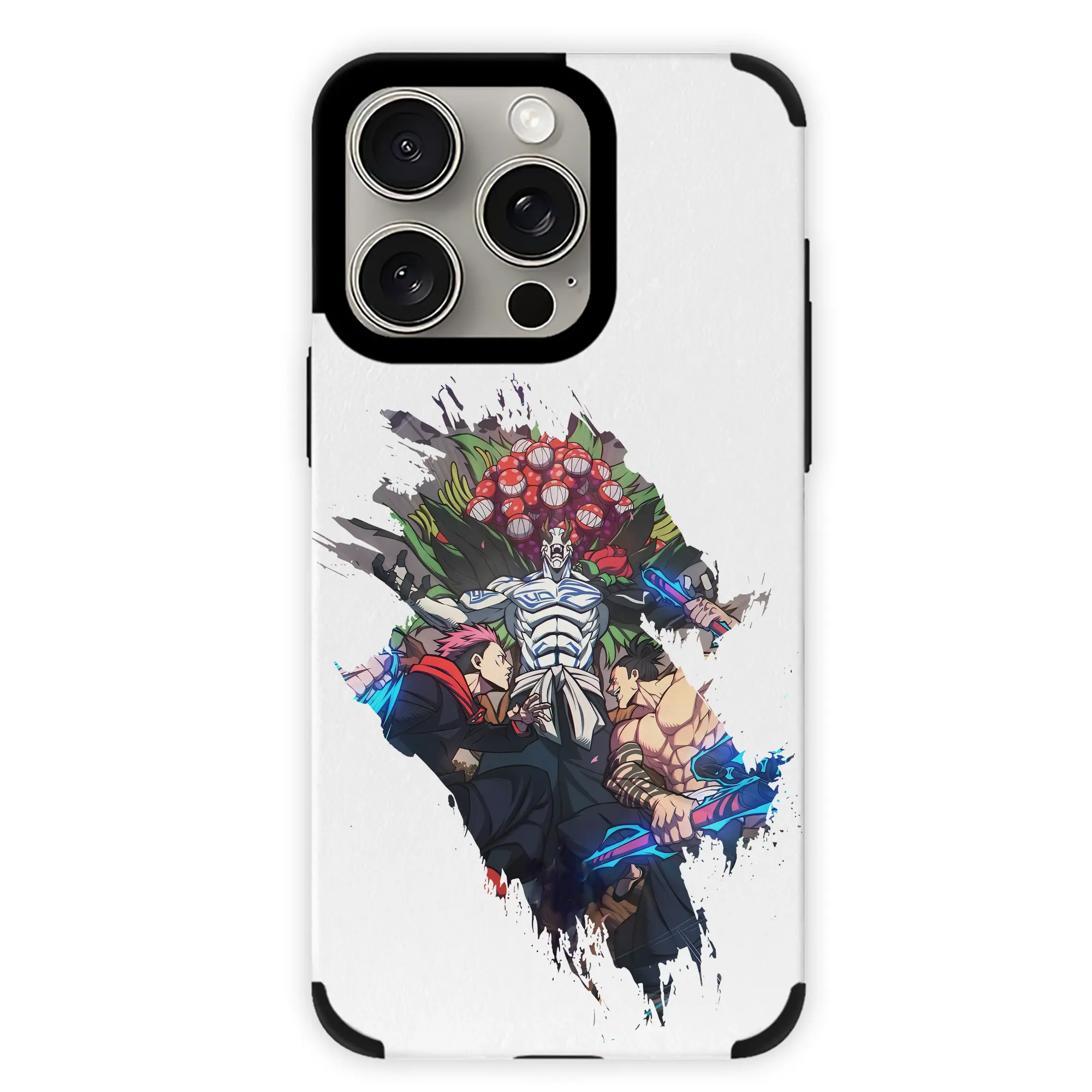 呪術廻戦 グッズ,花御 - IPhone15ProMax対応 ・ PUレザースマホケース ・ 耐衝撃 ・ 黄変防止 ・ 360度全面保護 ・ 柔らか手触り ・ 3D立体ボタン