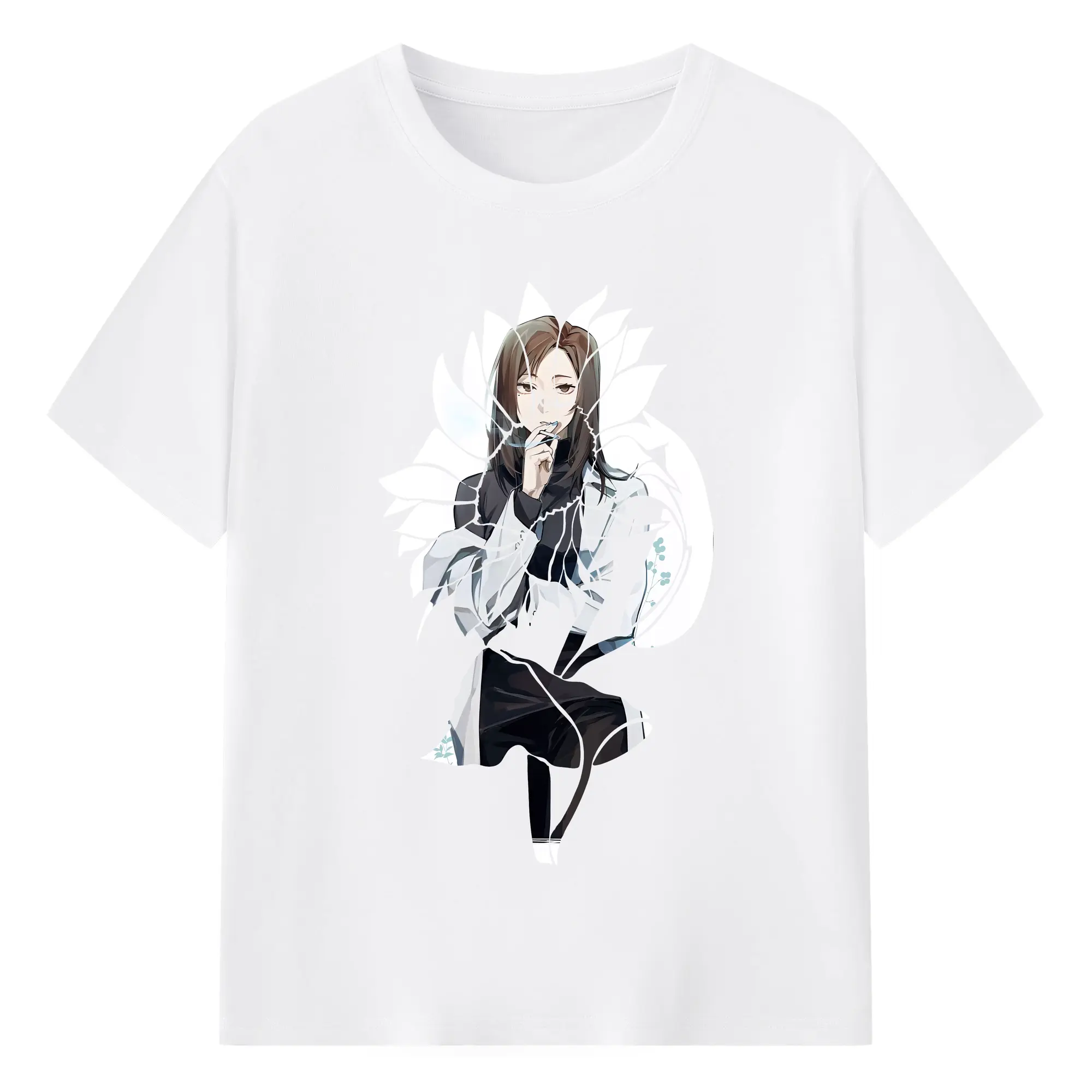 呪術廻戦 グッズ,家入 硝子 - 綿100％ 半袖Tシャツ ・ フロントプリント ・ 快適 通気性 ・ 日常使い 散歩 スポーツ用